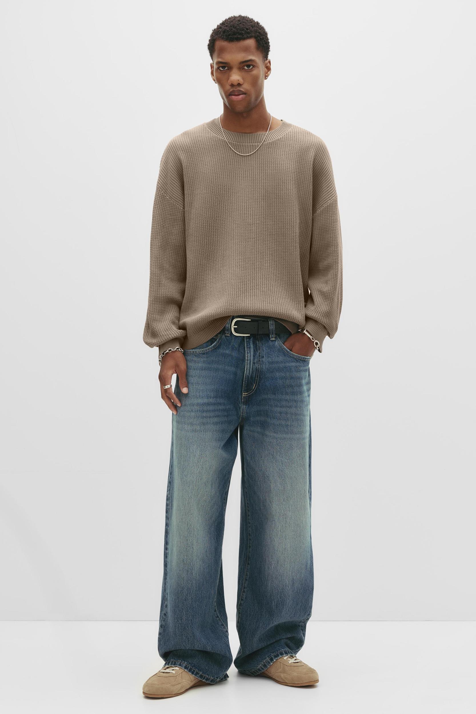 Waffle knit sweater Product Image