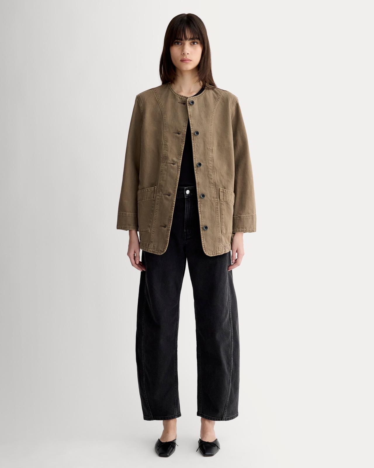 Womens Long Denim Barrel Jacket by Everlane Product Image