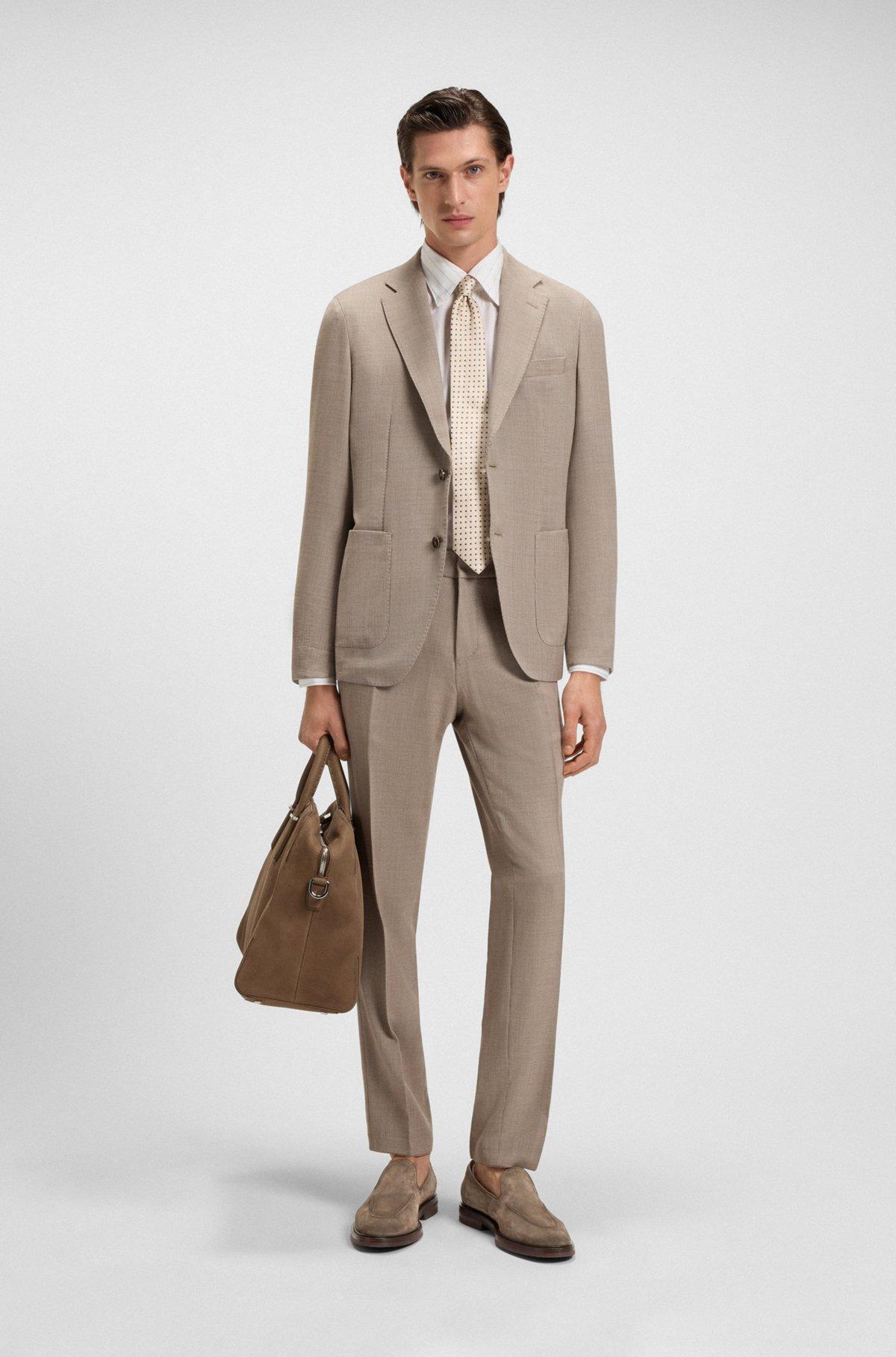 Suede loafers with leather piping Product Image