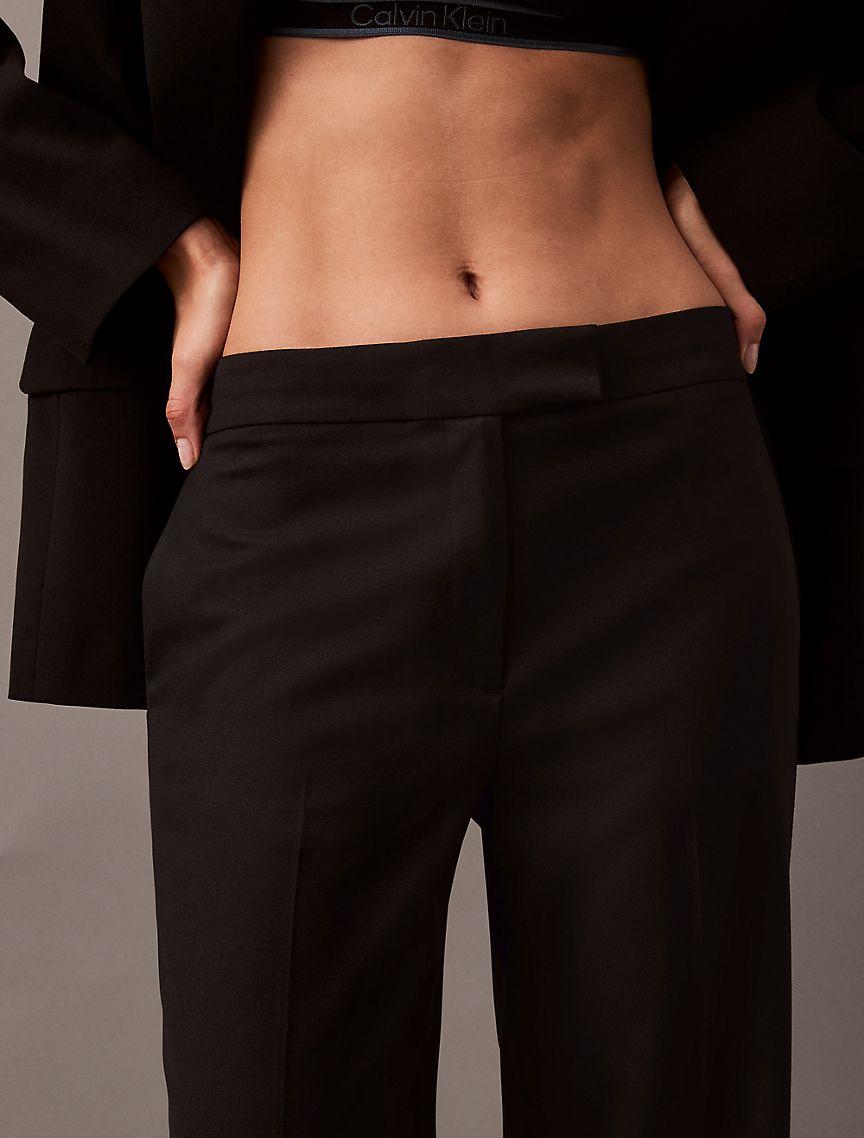 Wool Gabardine Blend Flared Pants Product Image