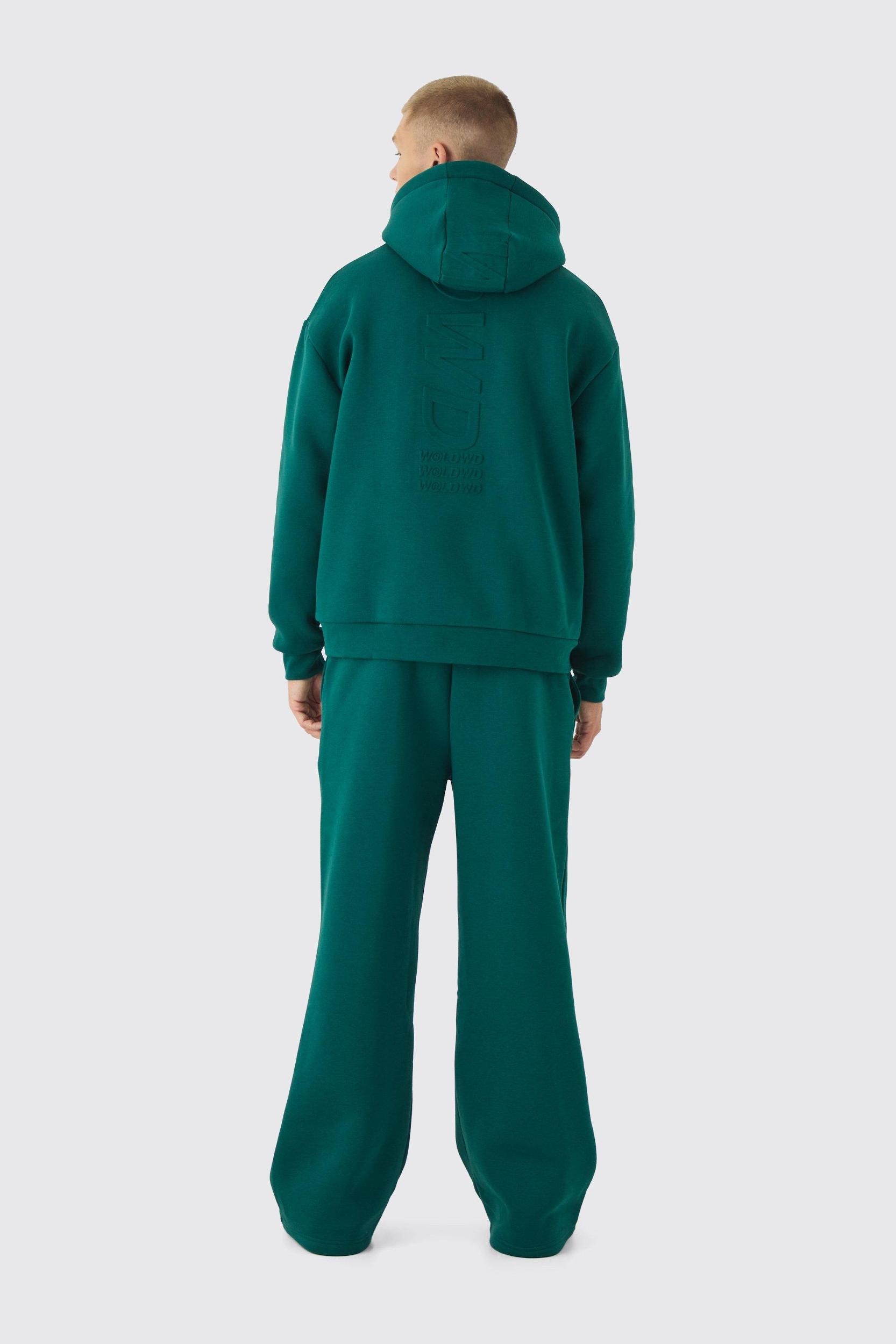 Embossed Worldwide Wide Leg Sweatpants | boohooMAN USA Product Image