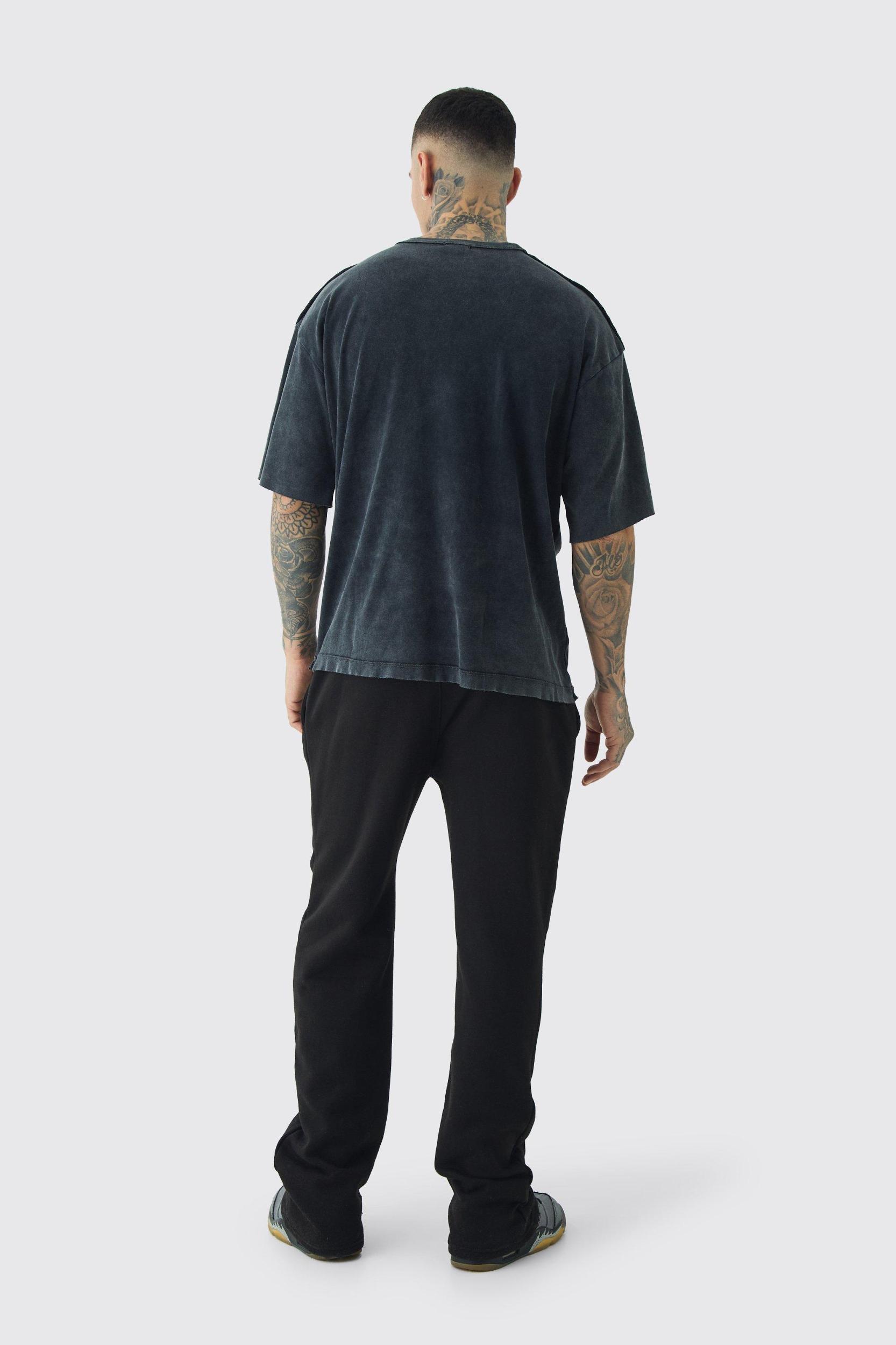 Tall Relaxed Worldwide Cross Sweatpants | boohooMAN USA Product Image