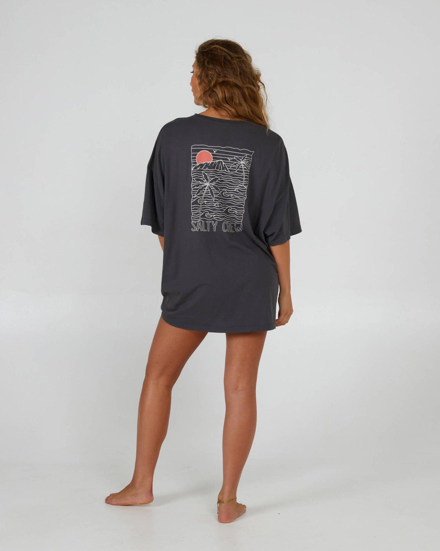 Joy Cover Up Tee - Charcoal Product Image