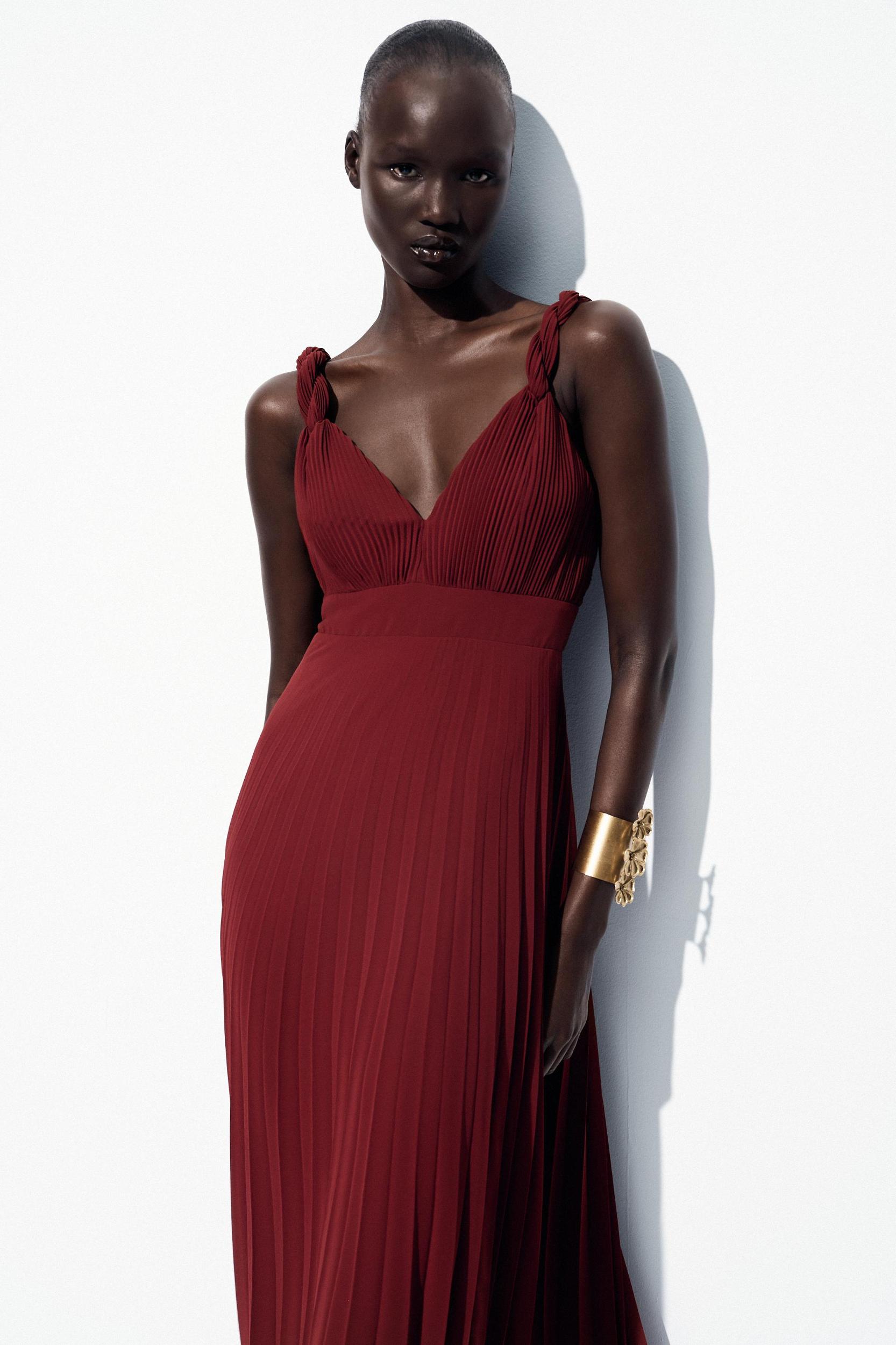 PLEATED MIDI DRESS Product Image