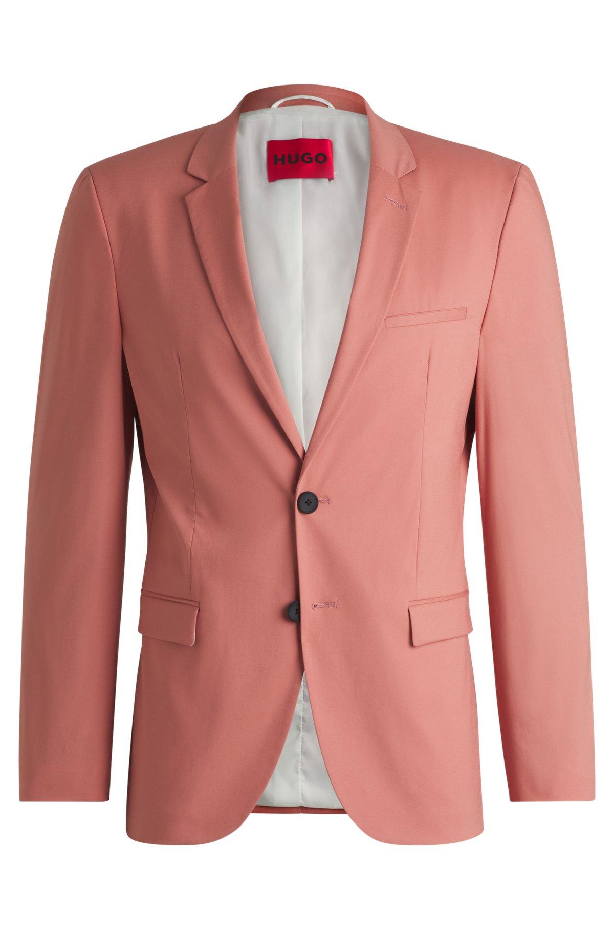 Extra-slim-fit jacket in paper-touch stretch cotton Product Image