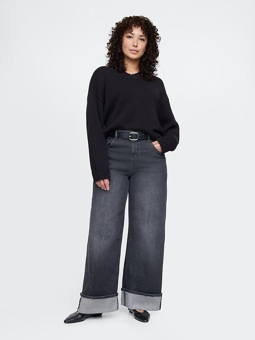 High Rise Stride Wide-Leg Jeans Product Image