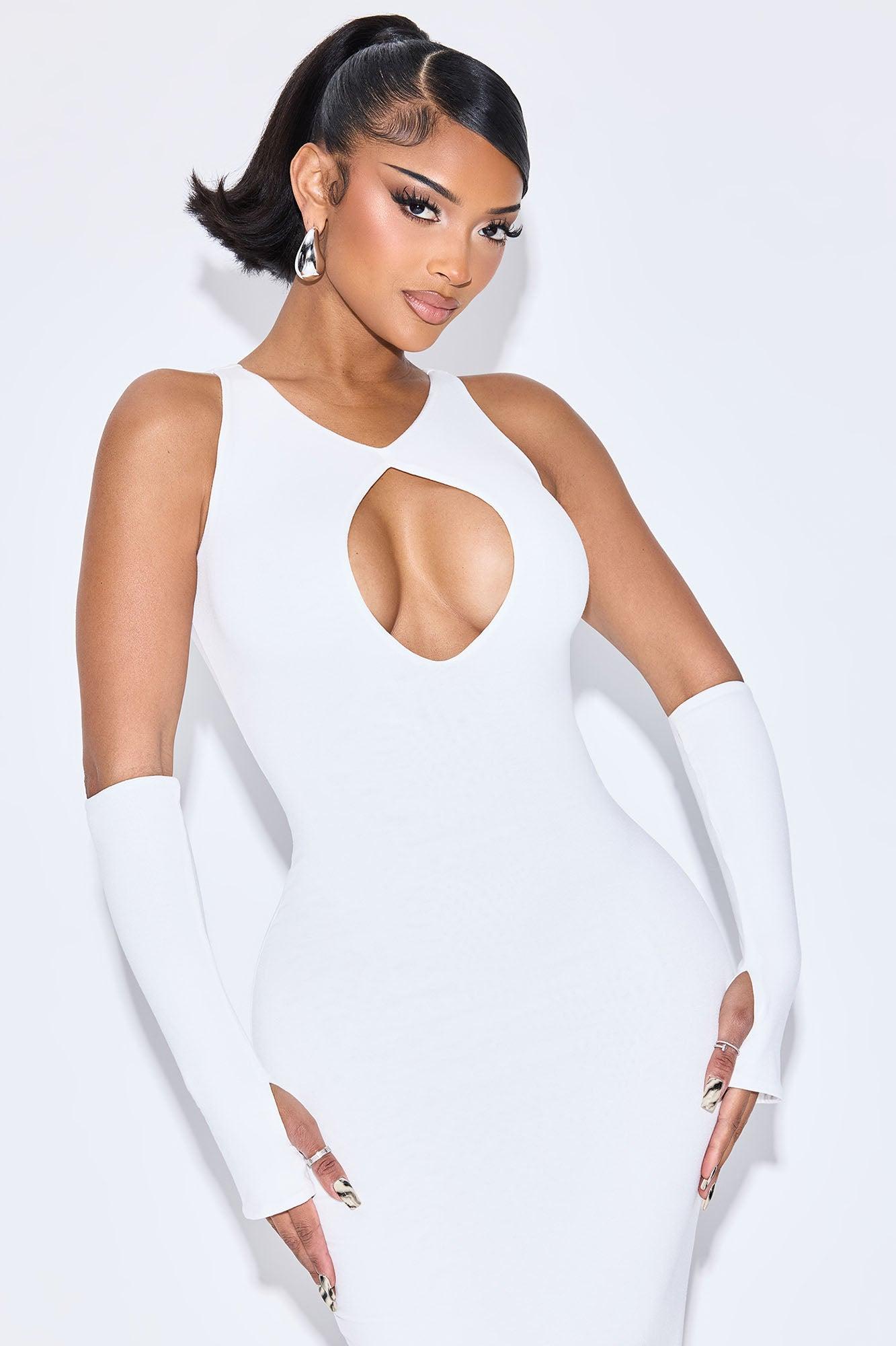 Amelia Cut Out Maxi Dress - Off White Female Product Image