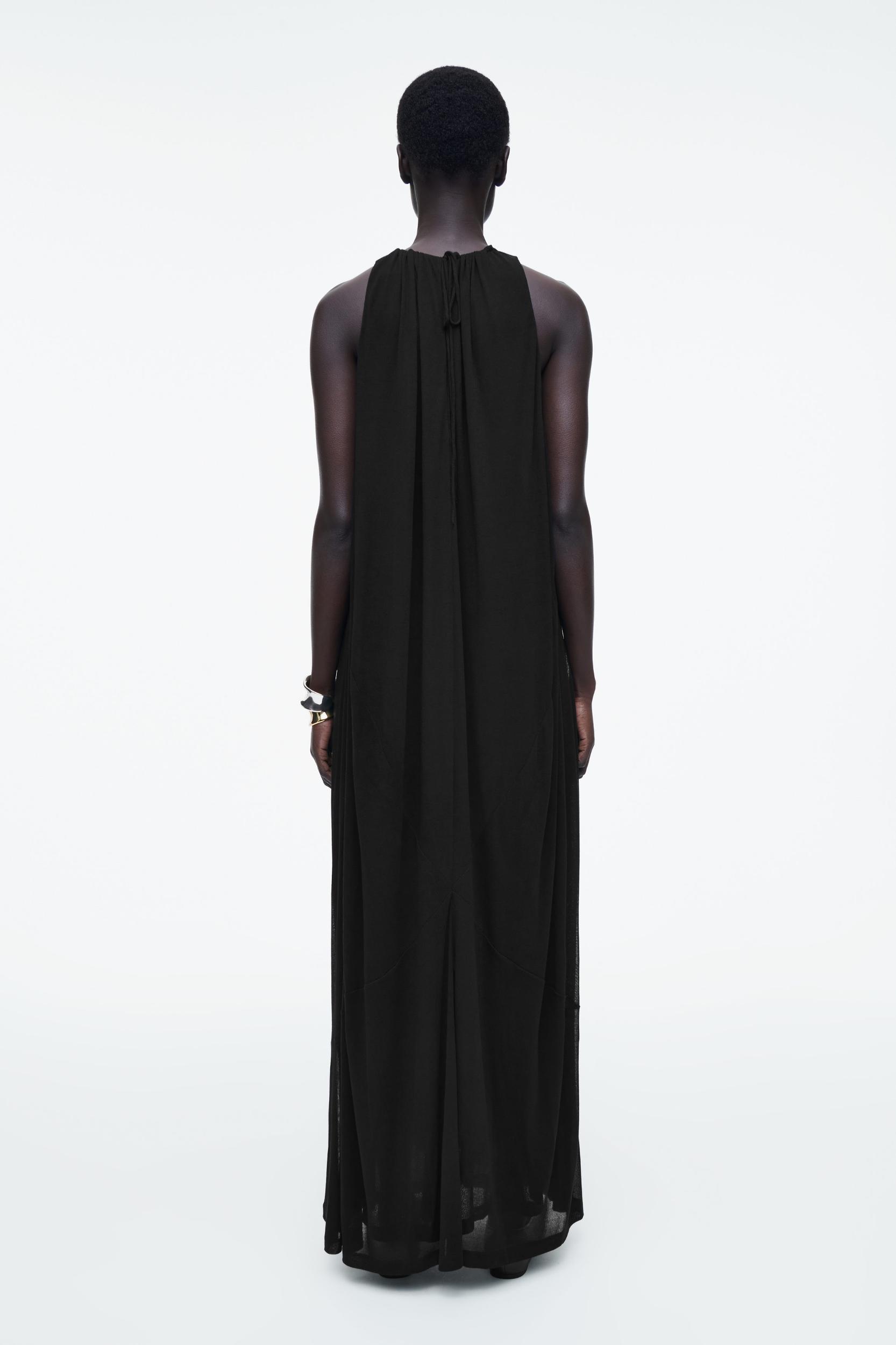 GATHERED HALTERNECK MAXI DRESS Product Image