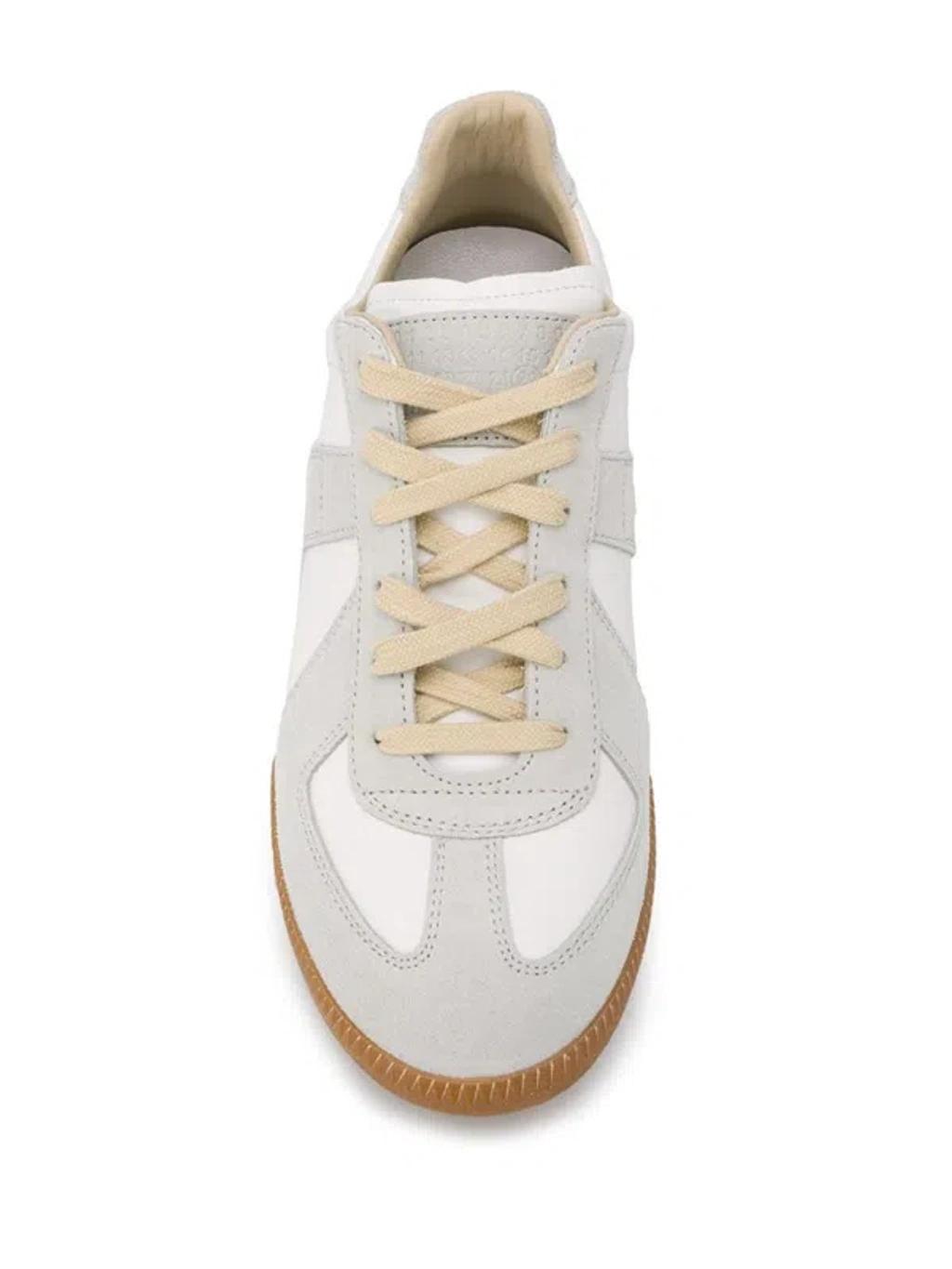 MAISON MARGIELA Replica Leather And Suede Sneakers In White Product Image