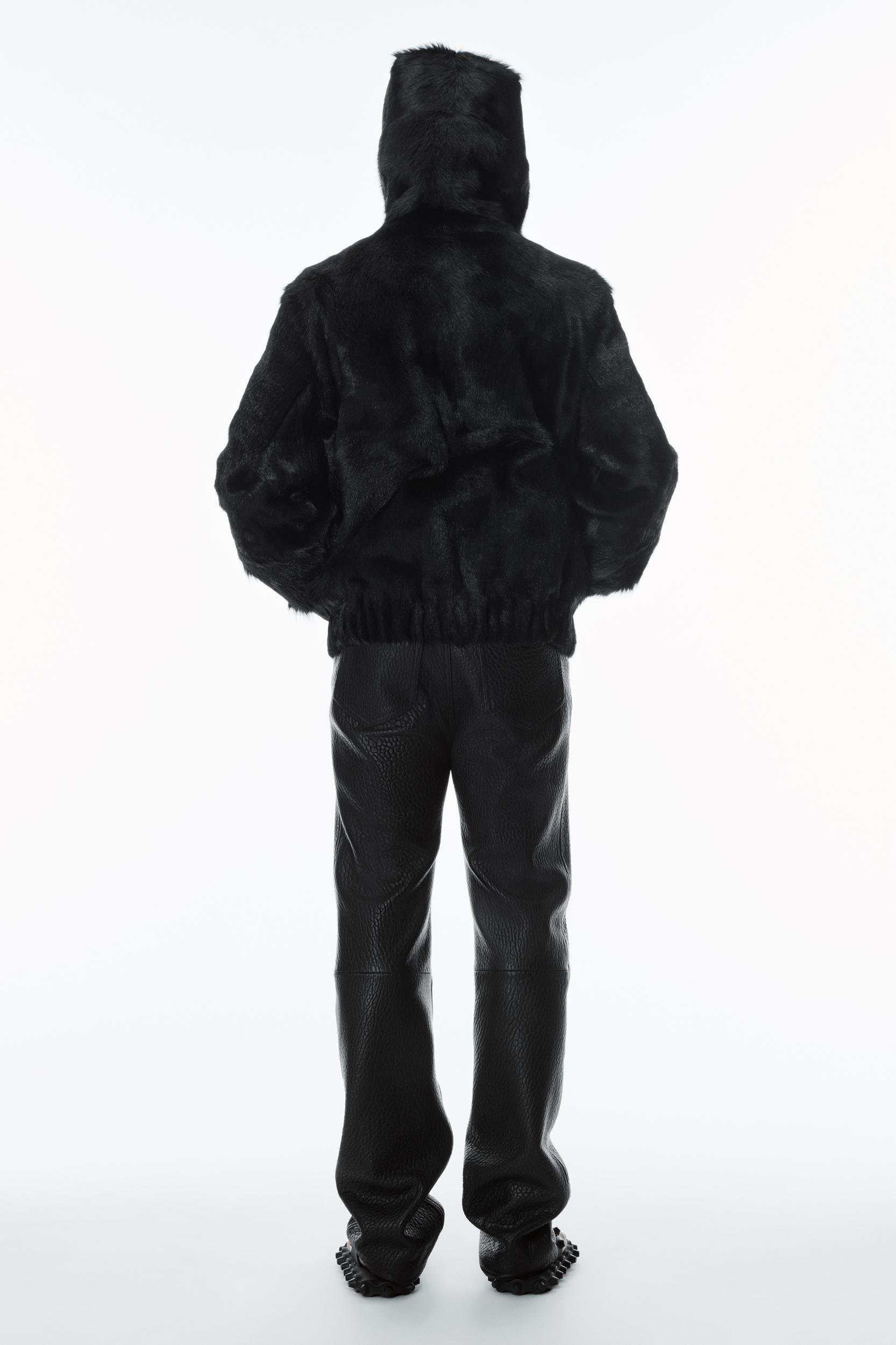 Unisex Zip-up Hoodie In Calf Hair Product Image