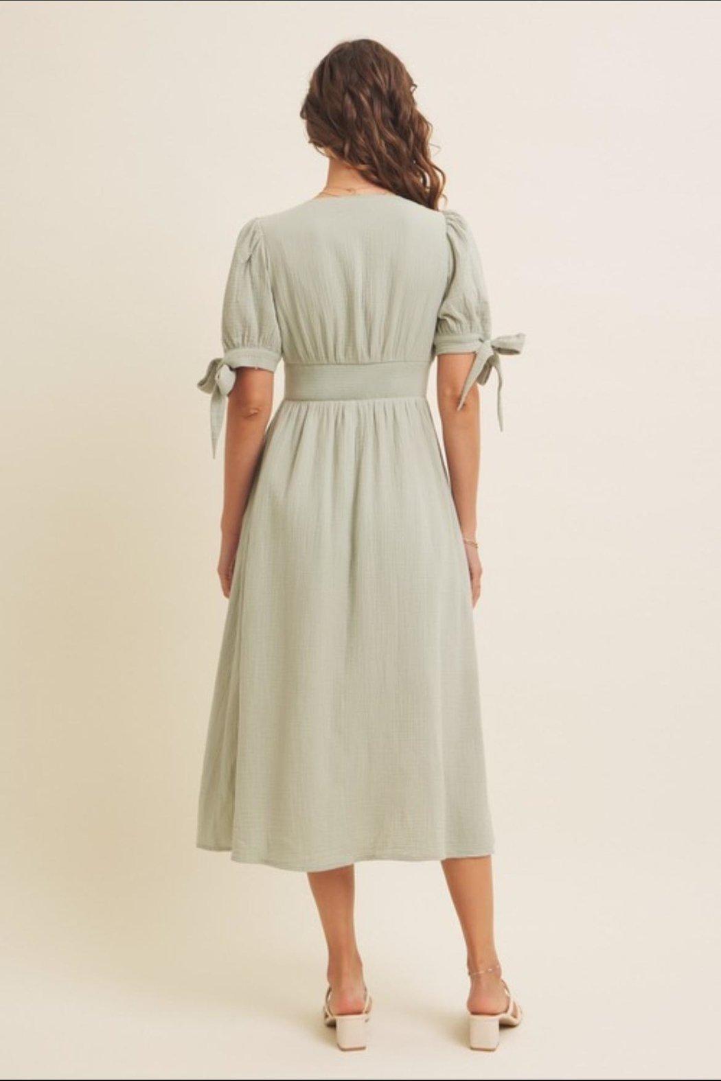 Button-Down Gauze Dress Product Image