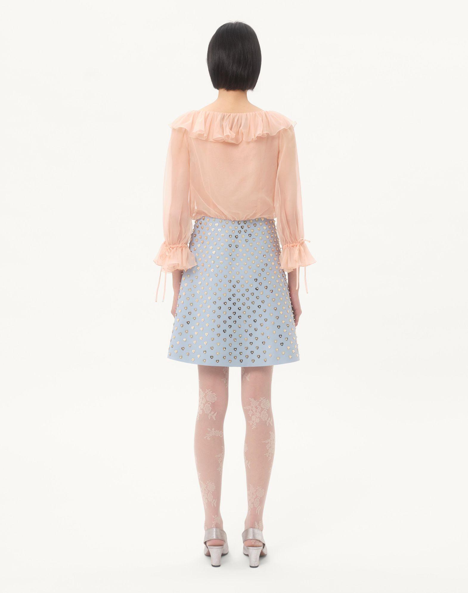 Embroidered Crepe Couture Short Dress Product Image