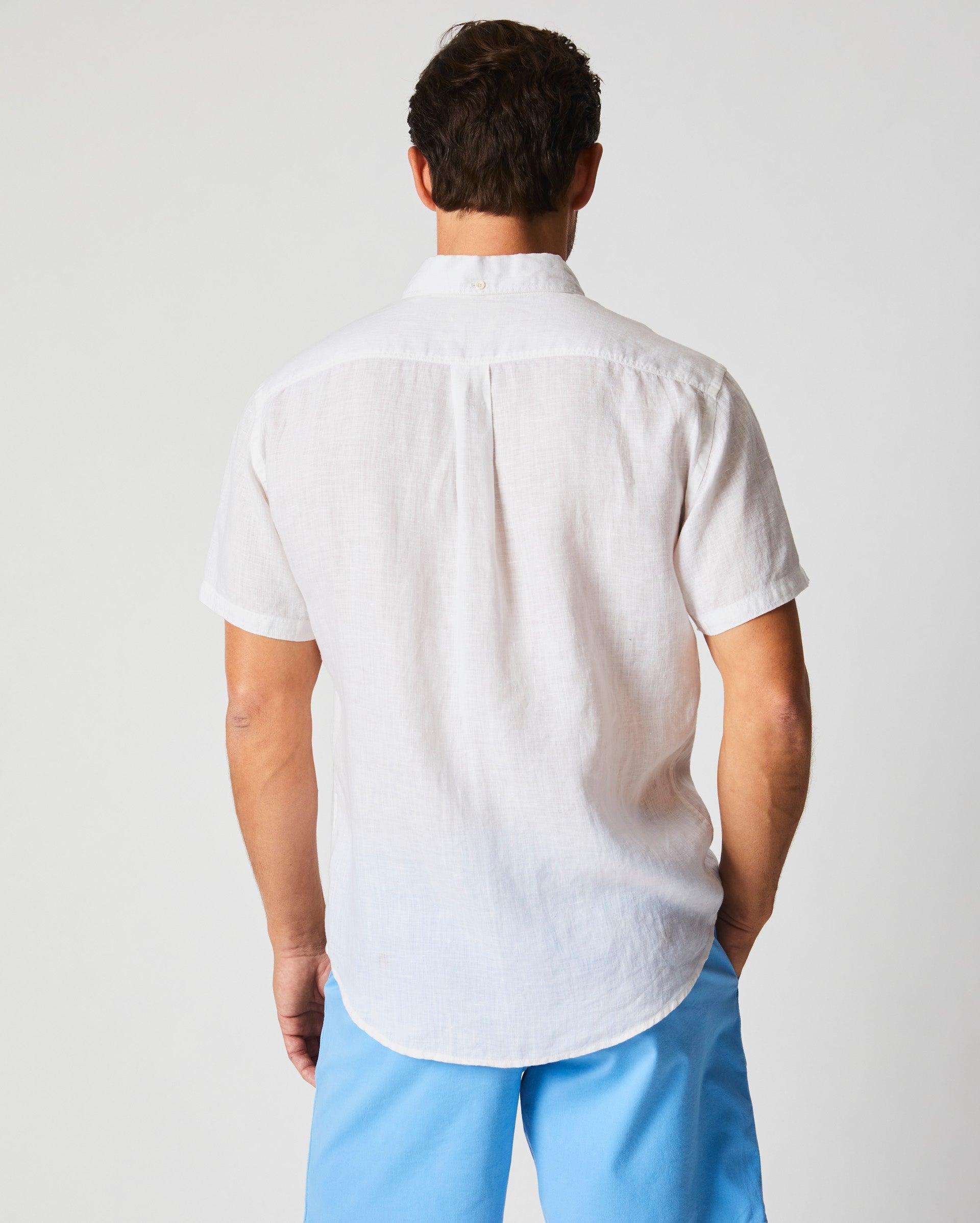 Short Sleeve Linen Tuscumbia Shirt Button Down -  Product Image