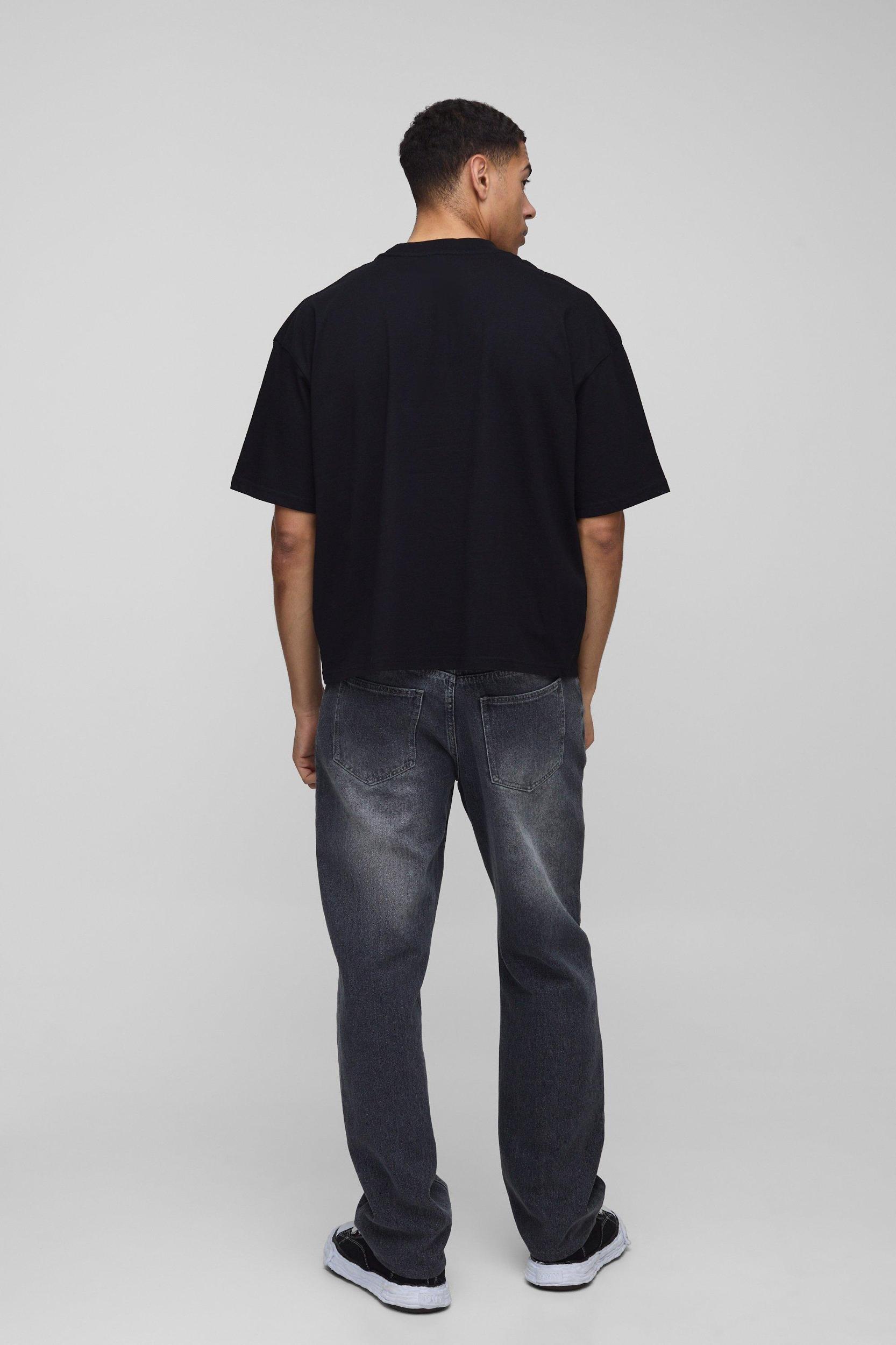 Oversized Boxy Leaf Puff Print T-Shirt | boohooMAN USA Product Image