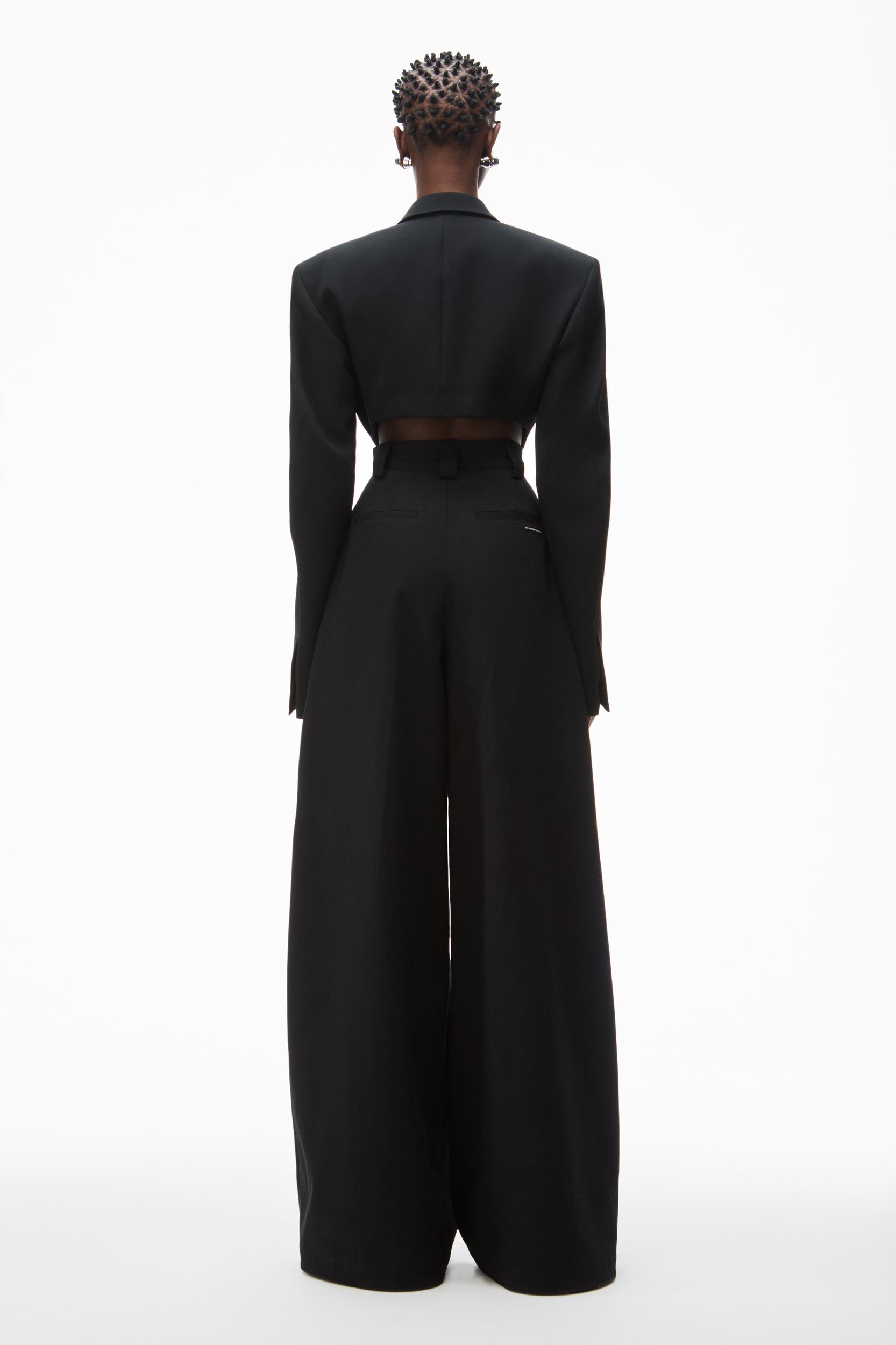 High-waist Wide-leg Pant In Wool Twill Product Image