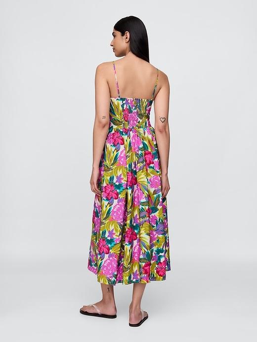 Floral V-Neck Midi Dress Product Image