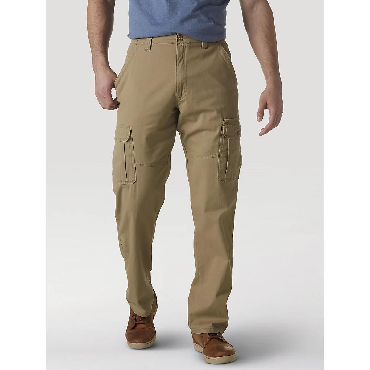 Wrangler® Men's Five Star Premium Relaxed Fit Flex Cargo Pant in Olive Drab Product Image