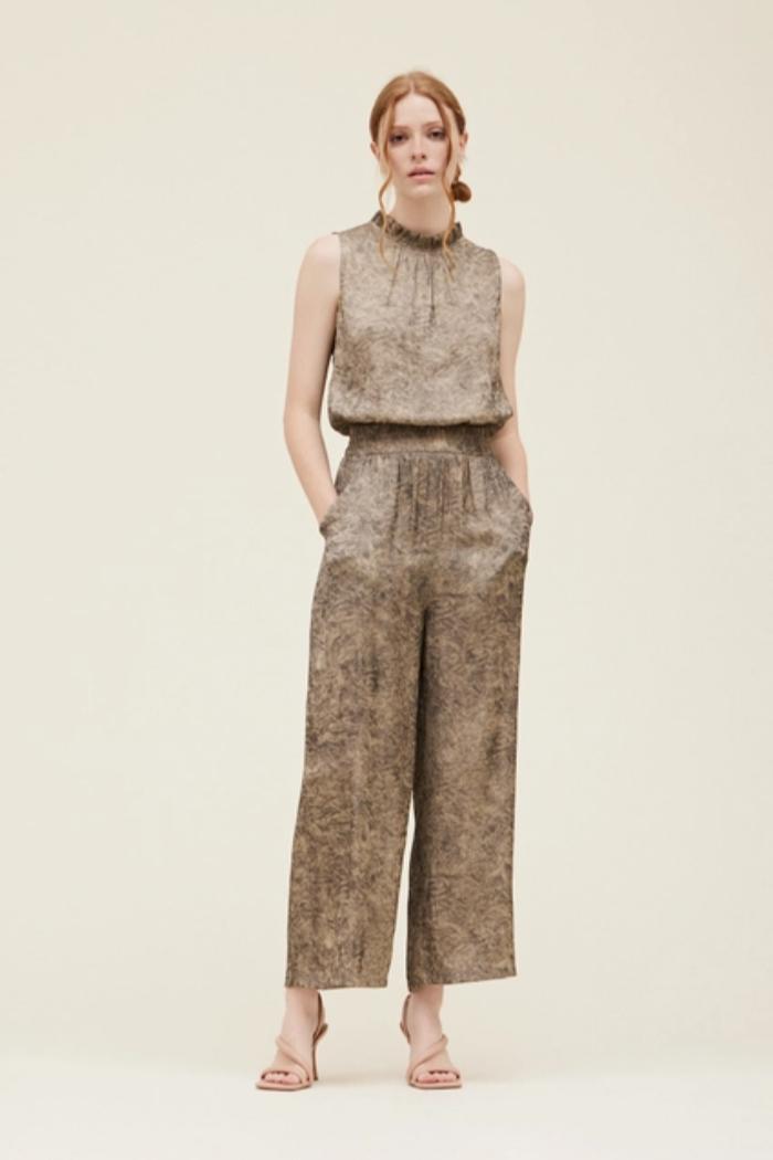 Ruffle Neck Jumpsuit Product Image