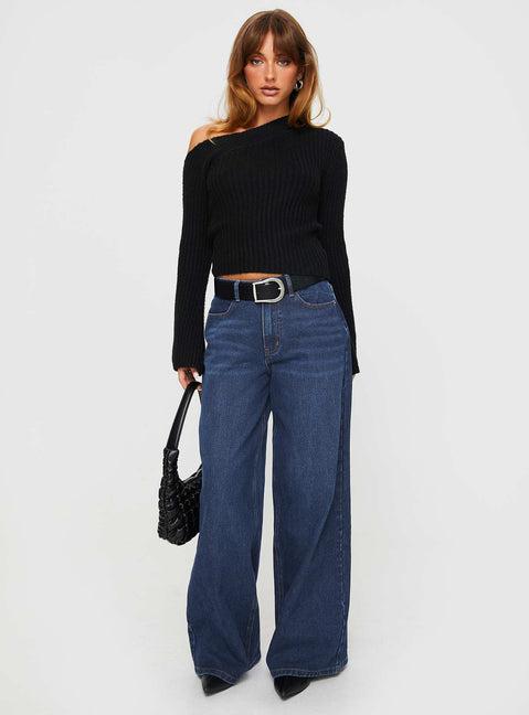 Phillips Cold Shoulder Sweater Black Product Image