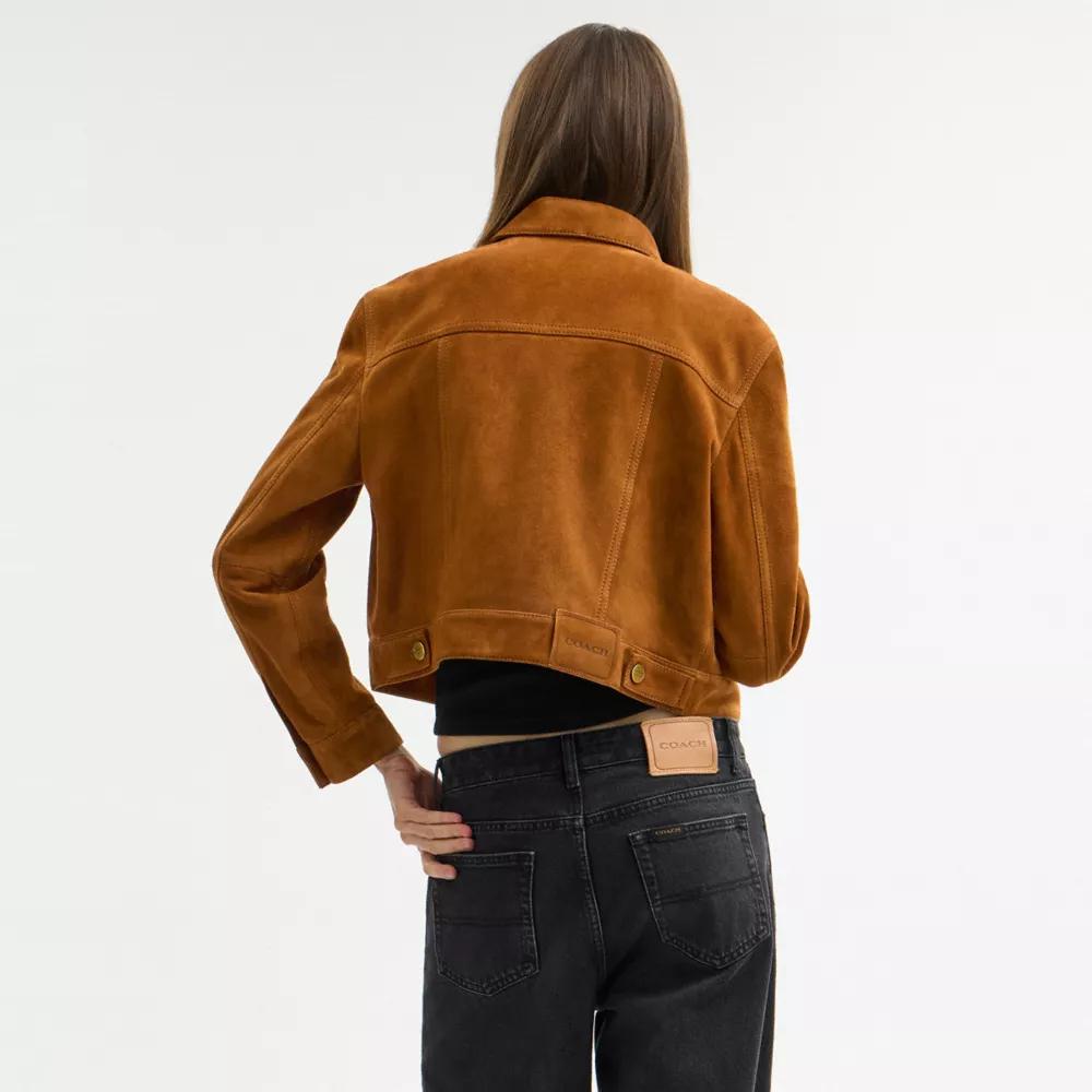 Cropped Suede Jacket Product Image