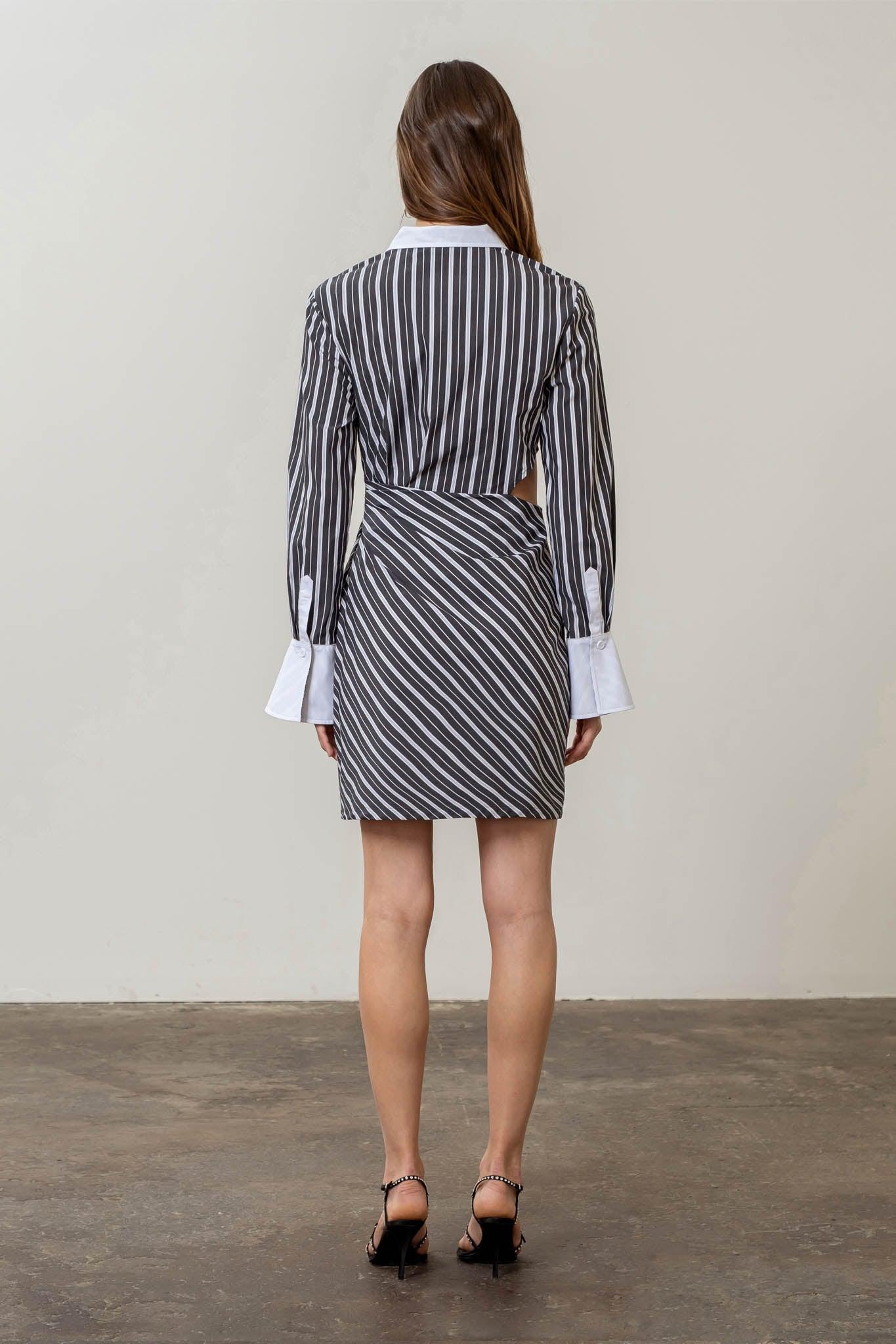 Lauren Striped Mini Dress FINAL SALE Product Image