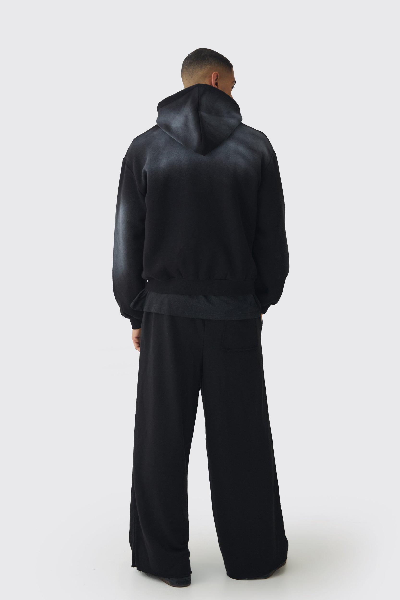 Extreme Wide Leg Raw Edge Loopback Sweatpants | boohooMAN USA Product Image
