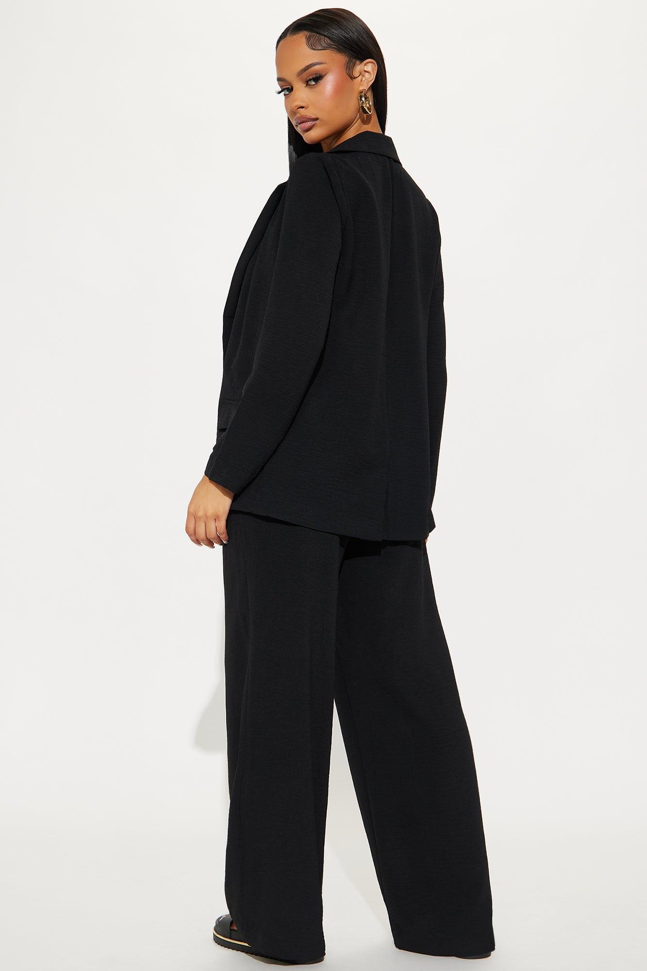 Level Up Blazer Pant Set - Black Female Product Image