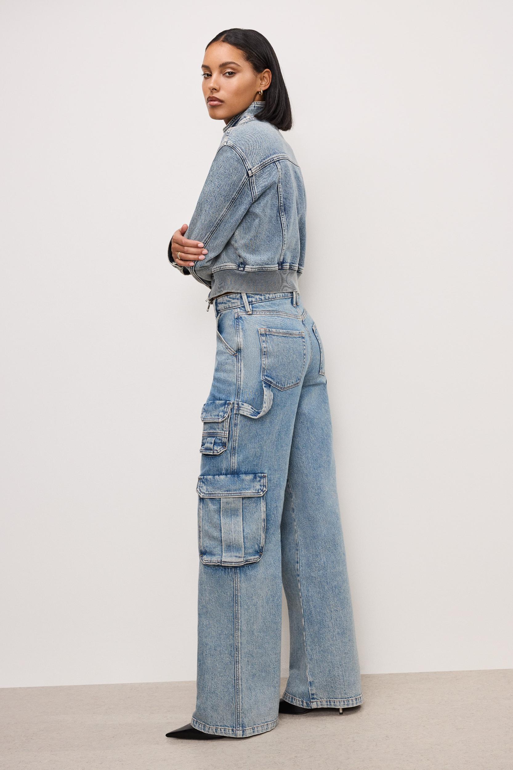 DENIM CARGO PANTS | INDIGO762 Product Image