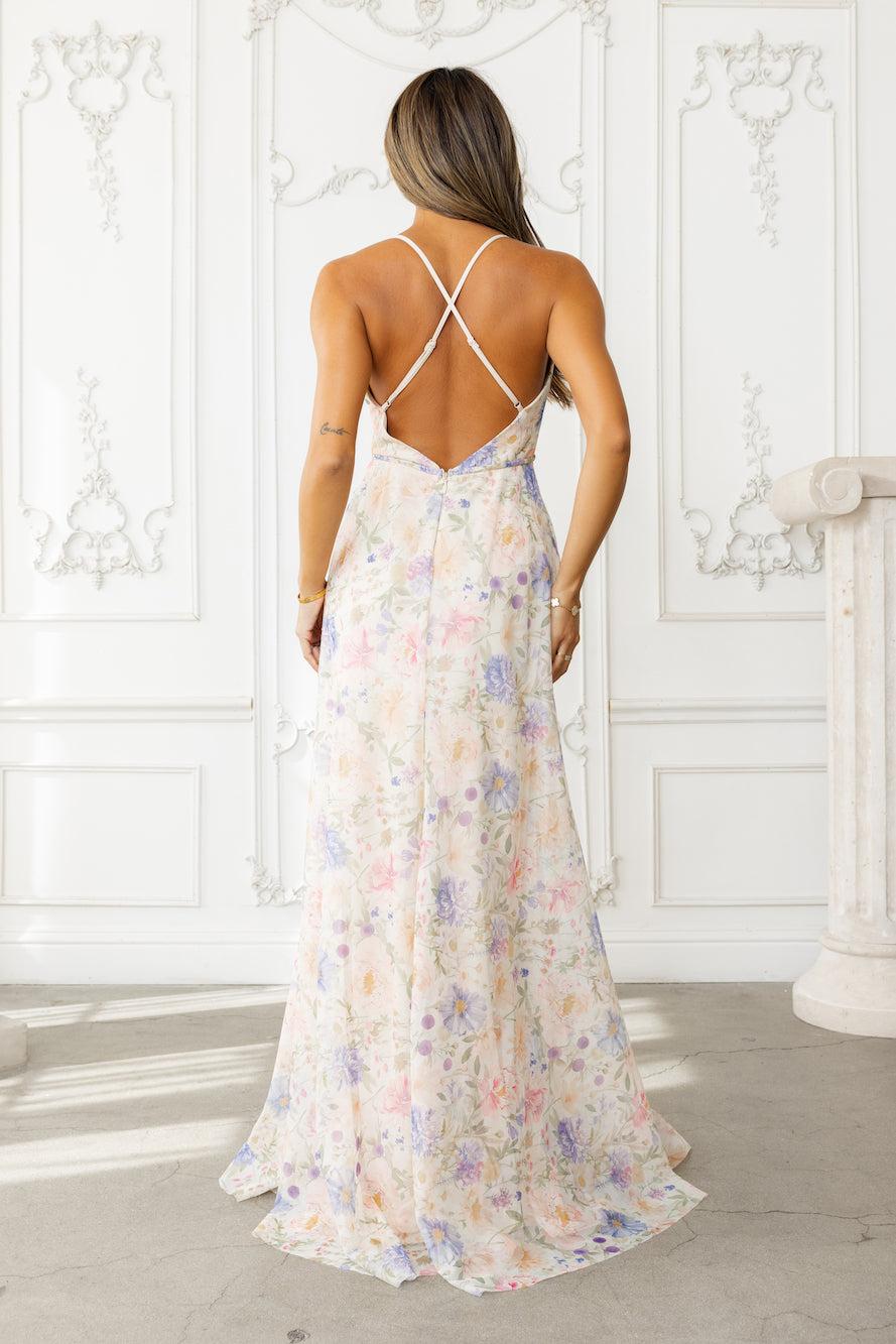 Chasing Moonbeams Maxi Dress Cream Product Image