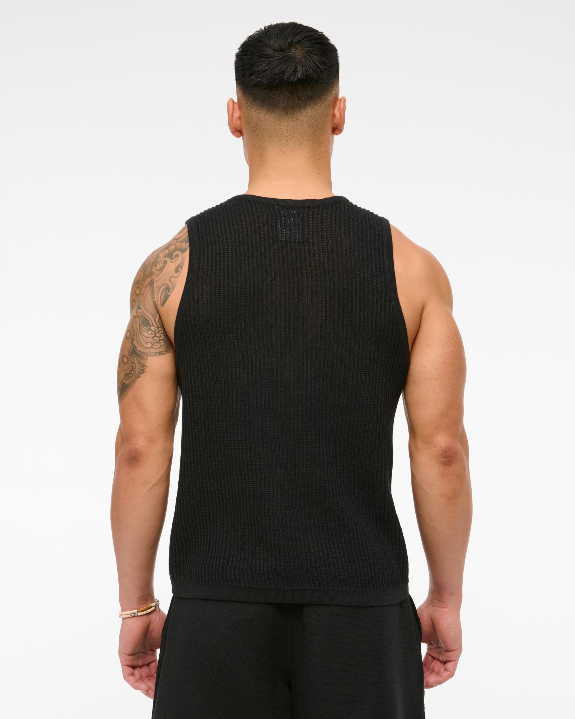 Cropped Classic Stitch Sweater Tank Product Image