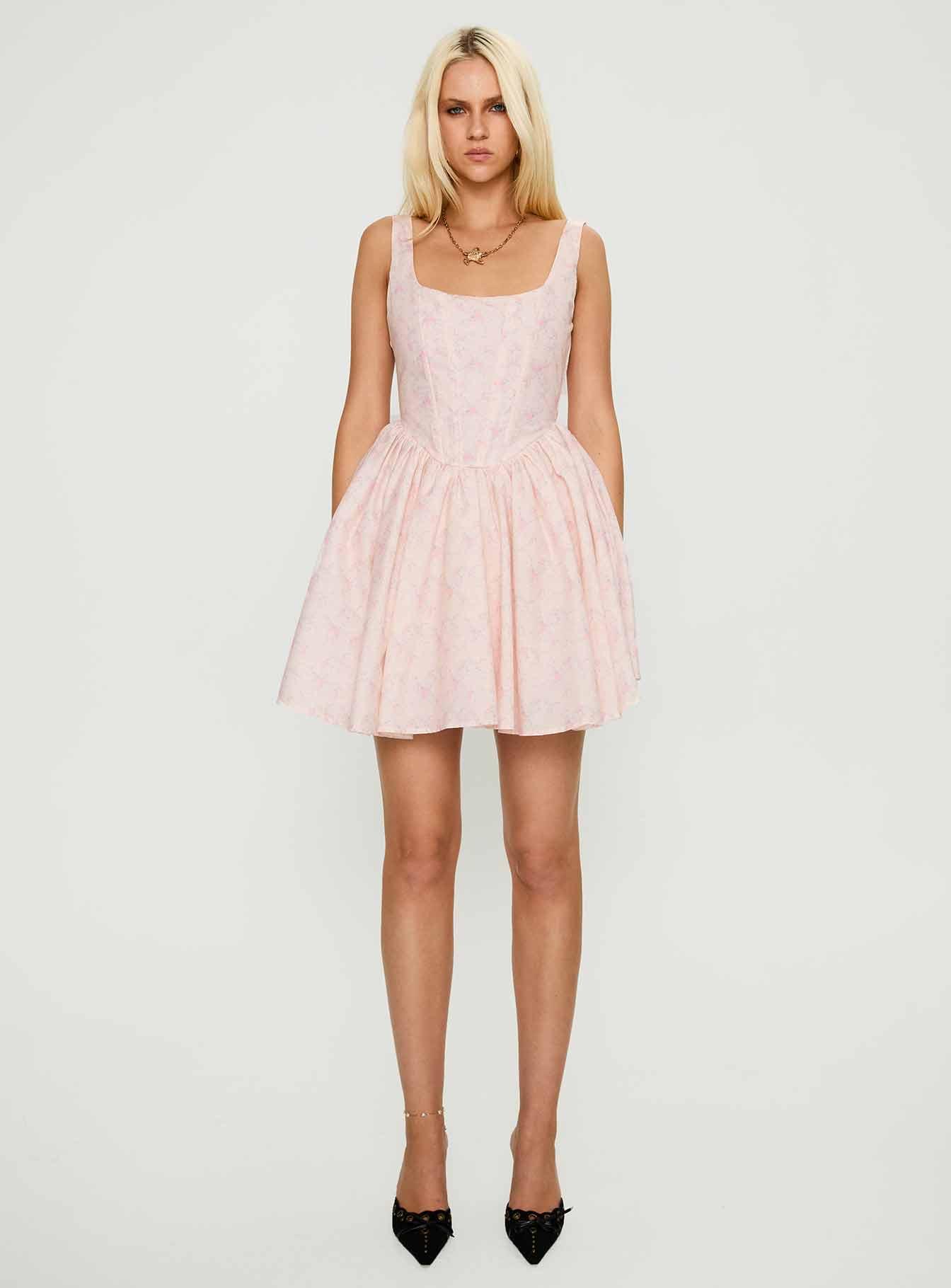 Bridgitte Corset Mini Dress Floral Product Image