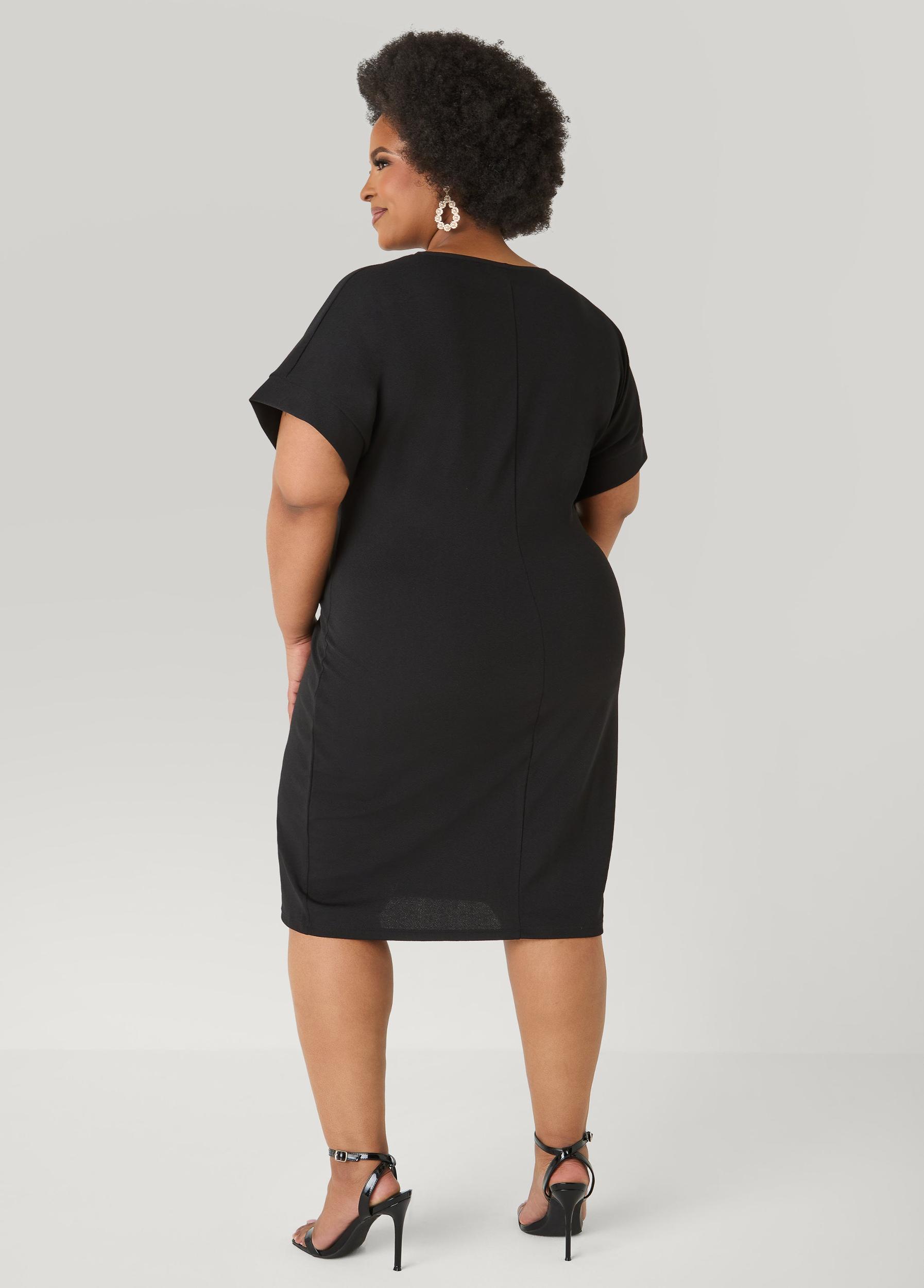 Textured Tie Front Dress Product Image
