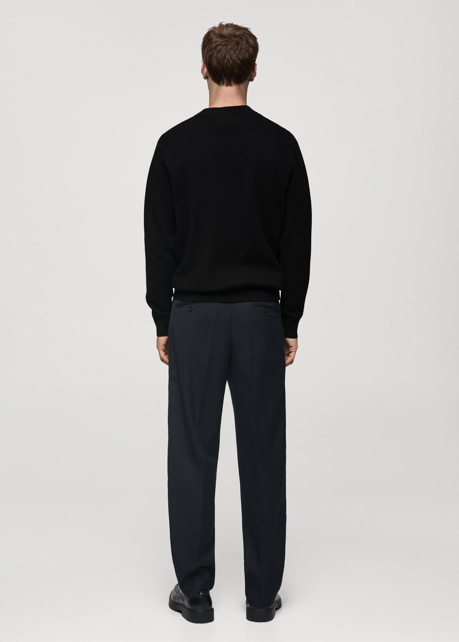 Medium-knit zip-up cardigan - Men | MANGO USA Product Image