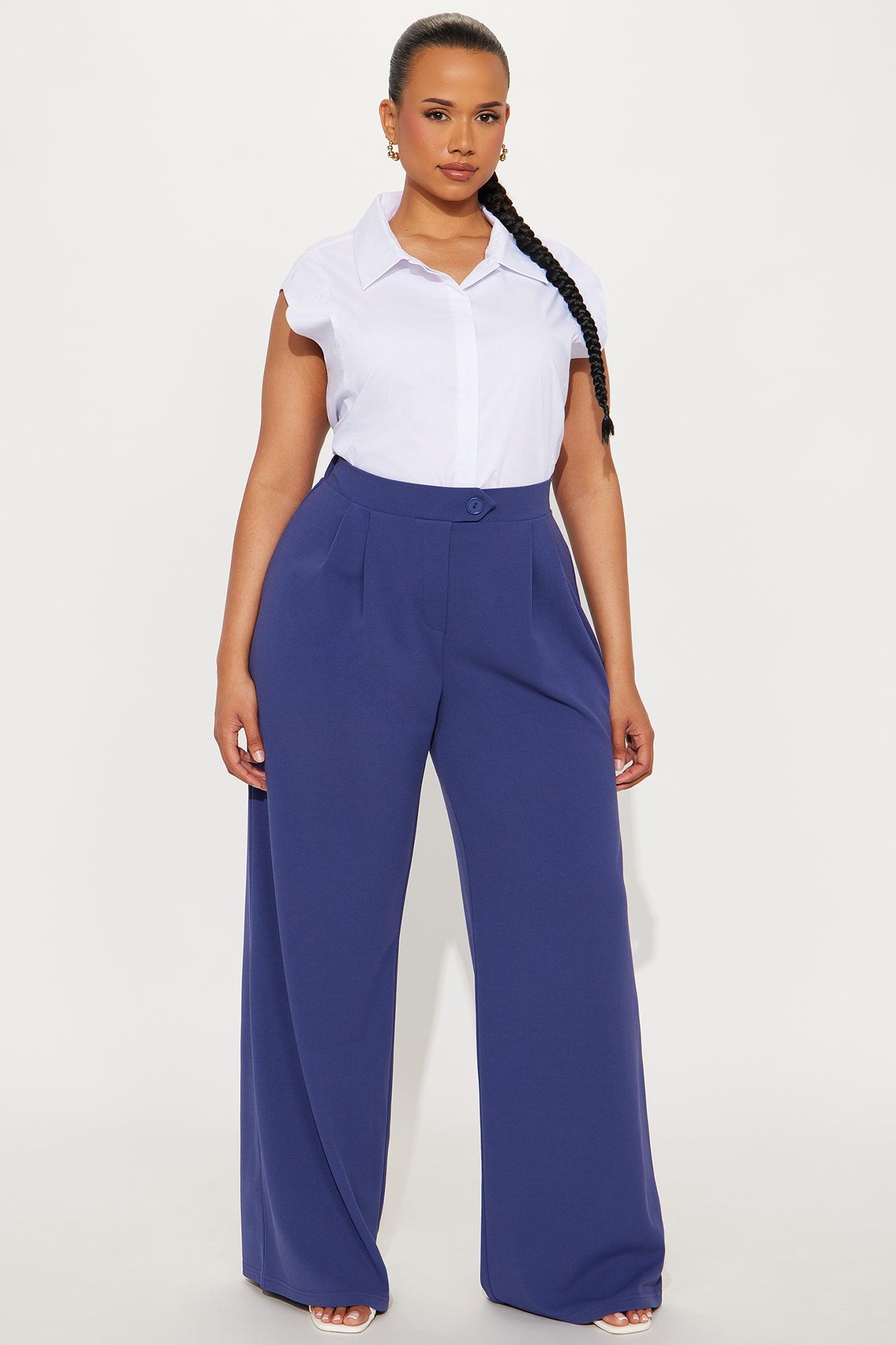What Matters Most Wide Leg Trouser - Blue Female Product Image