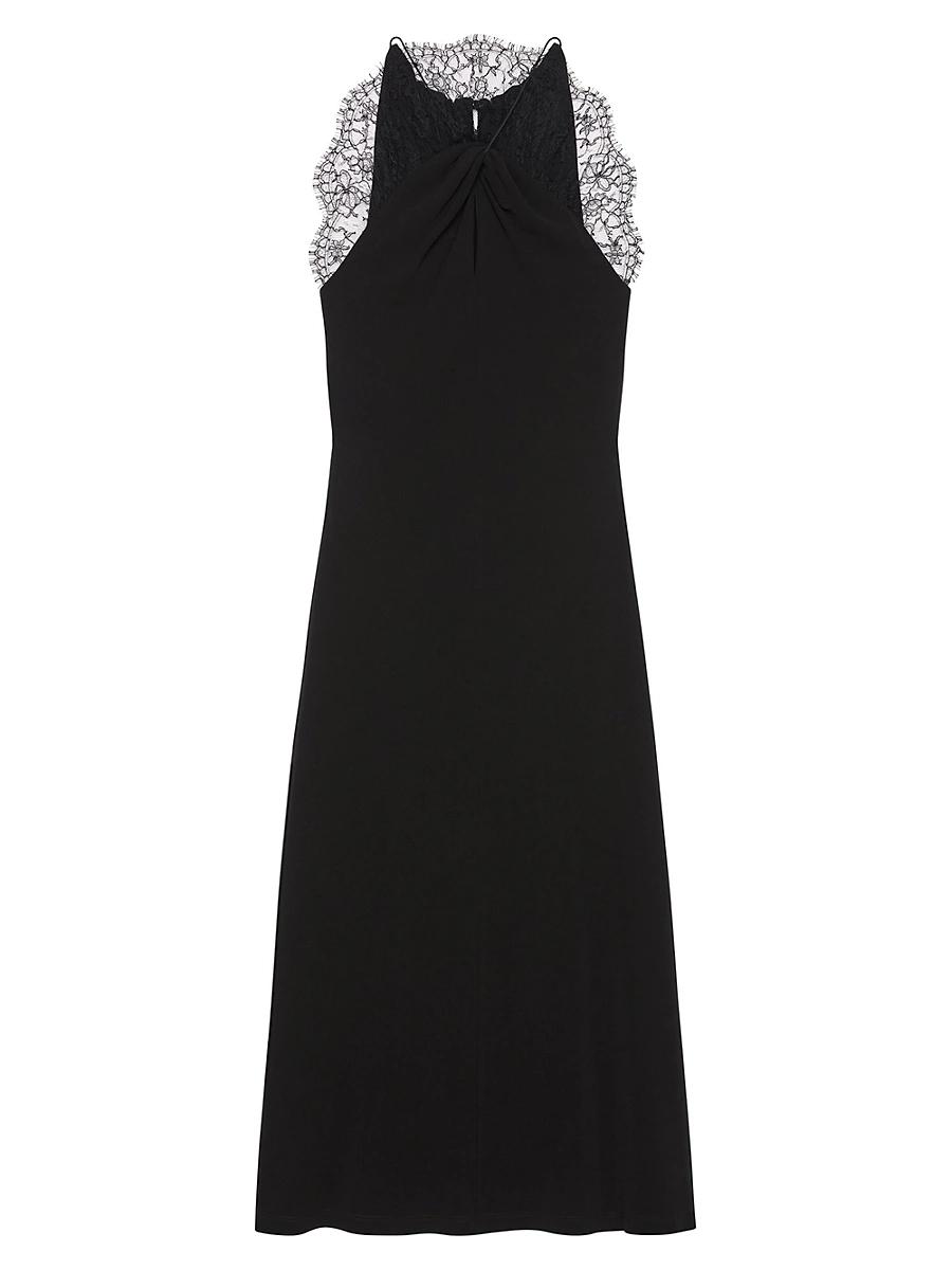 Womens Dress in Crepe with Lace Product Image