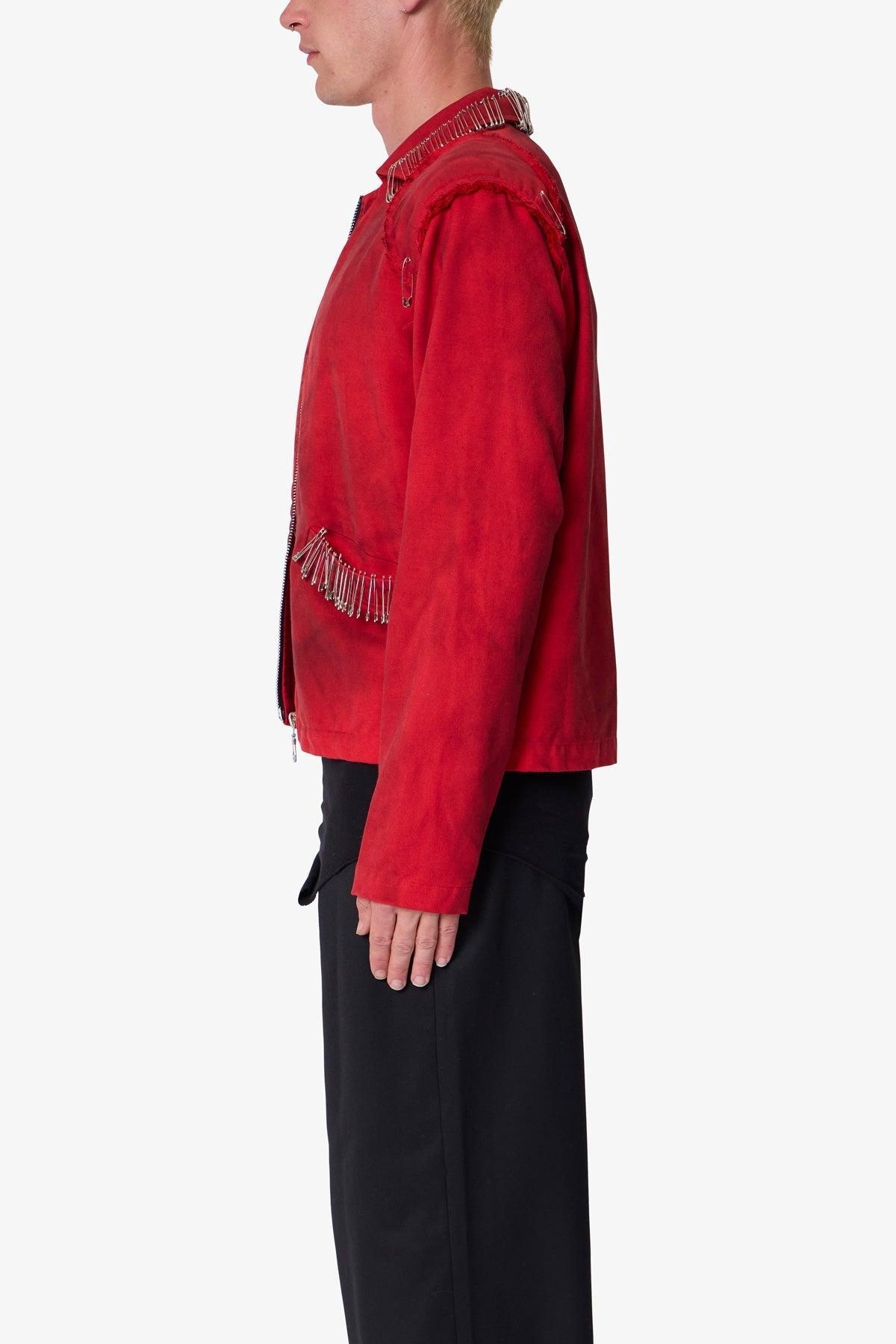 Safety Pin Jacket - Red Product Image