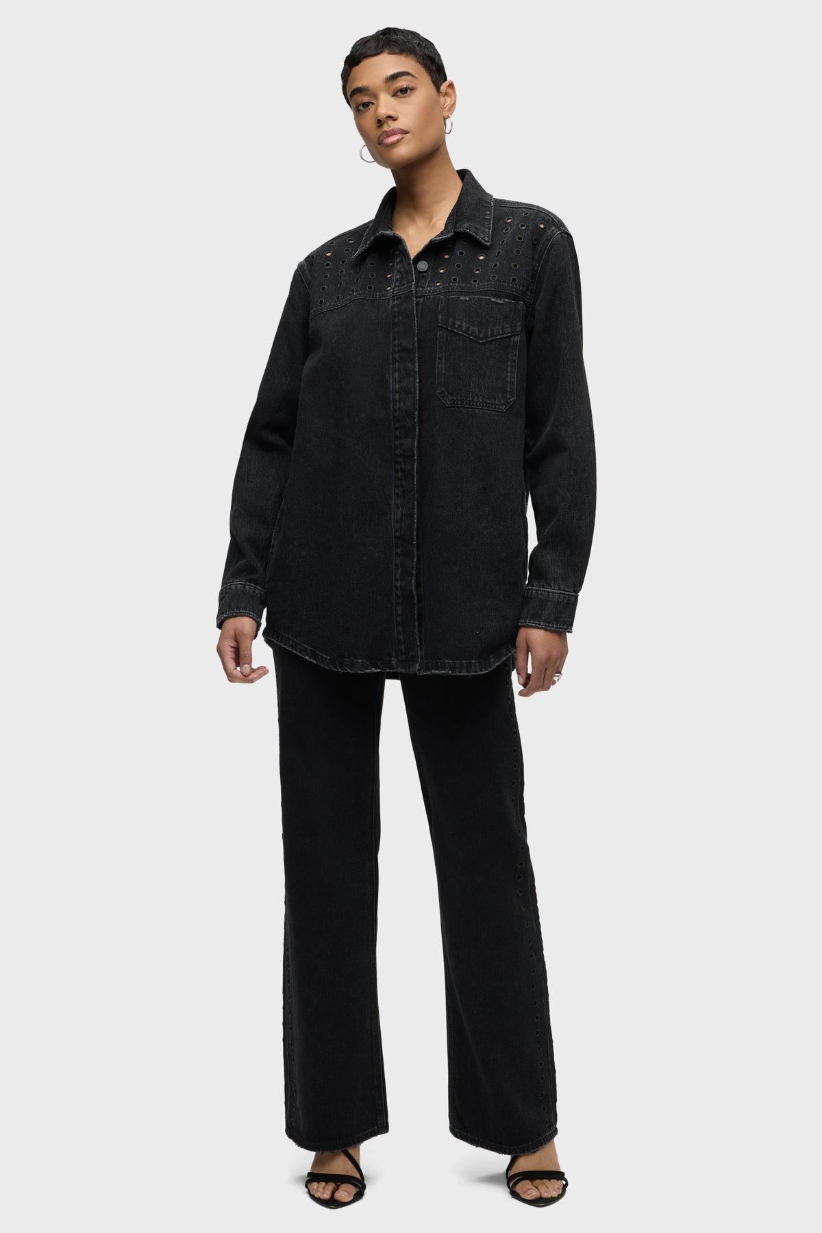 Shacket w/ Grommet Detail Female Product Image