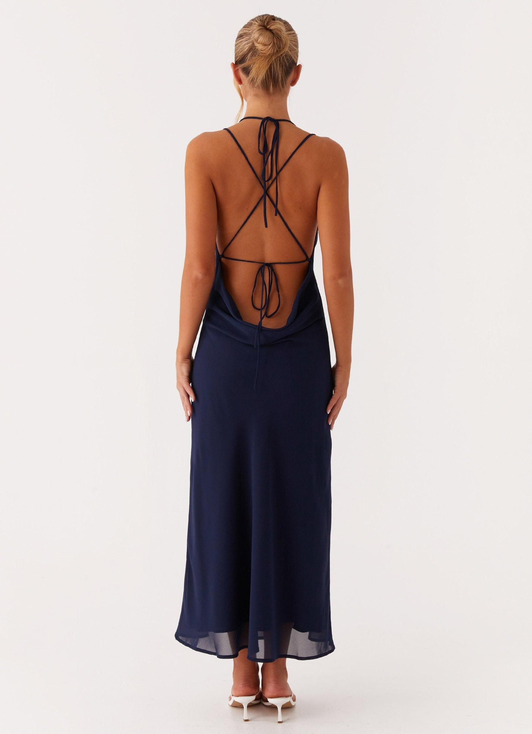 Clover Club Maxi Dress - Navy Product Image