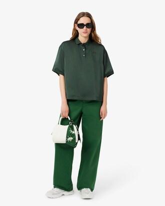 Oversized Silky Fluid Polo Shirt Product Image