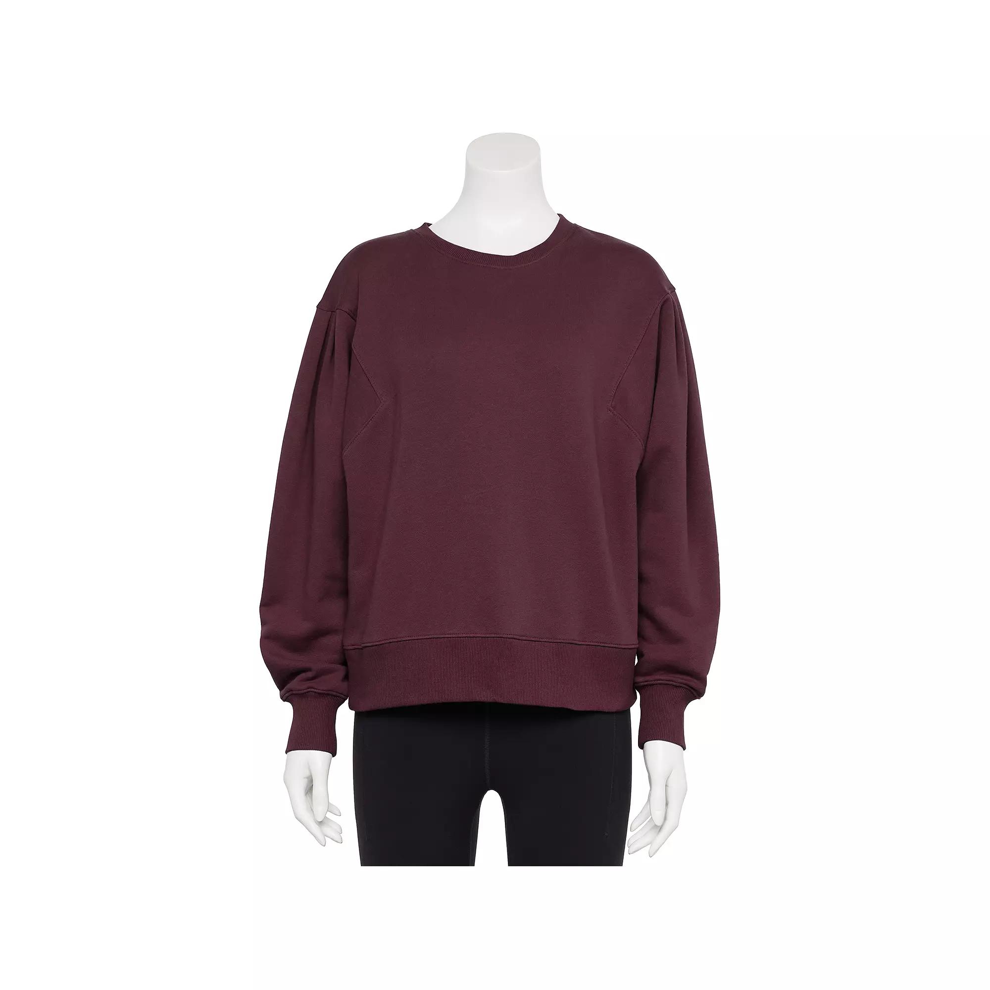 Women's Sonoma Goods For Life® Balloon Sleeve Sweatshirt, Size: Medium, Black Jam Product Image