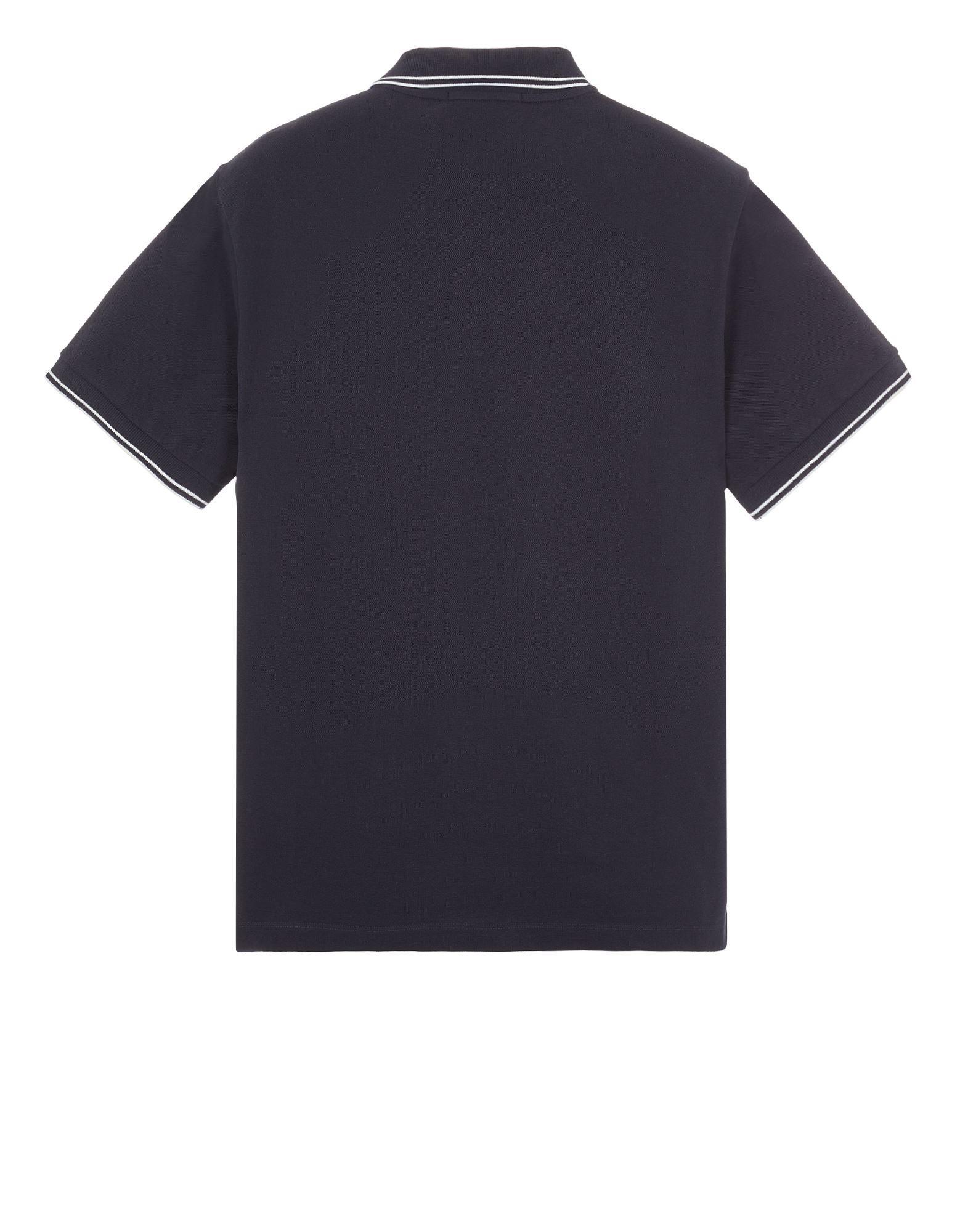STONE ISLAND Mens Black Brand-patch Regular-fit Stretch-cotton Polo Shirt Xl Product Image