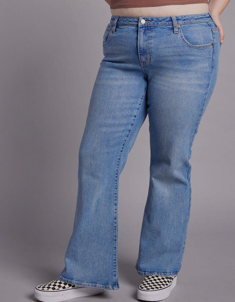 RSQ Womens Low Rise Flare Jeans - LIGHT WASH Product Image