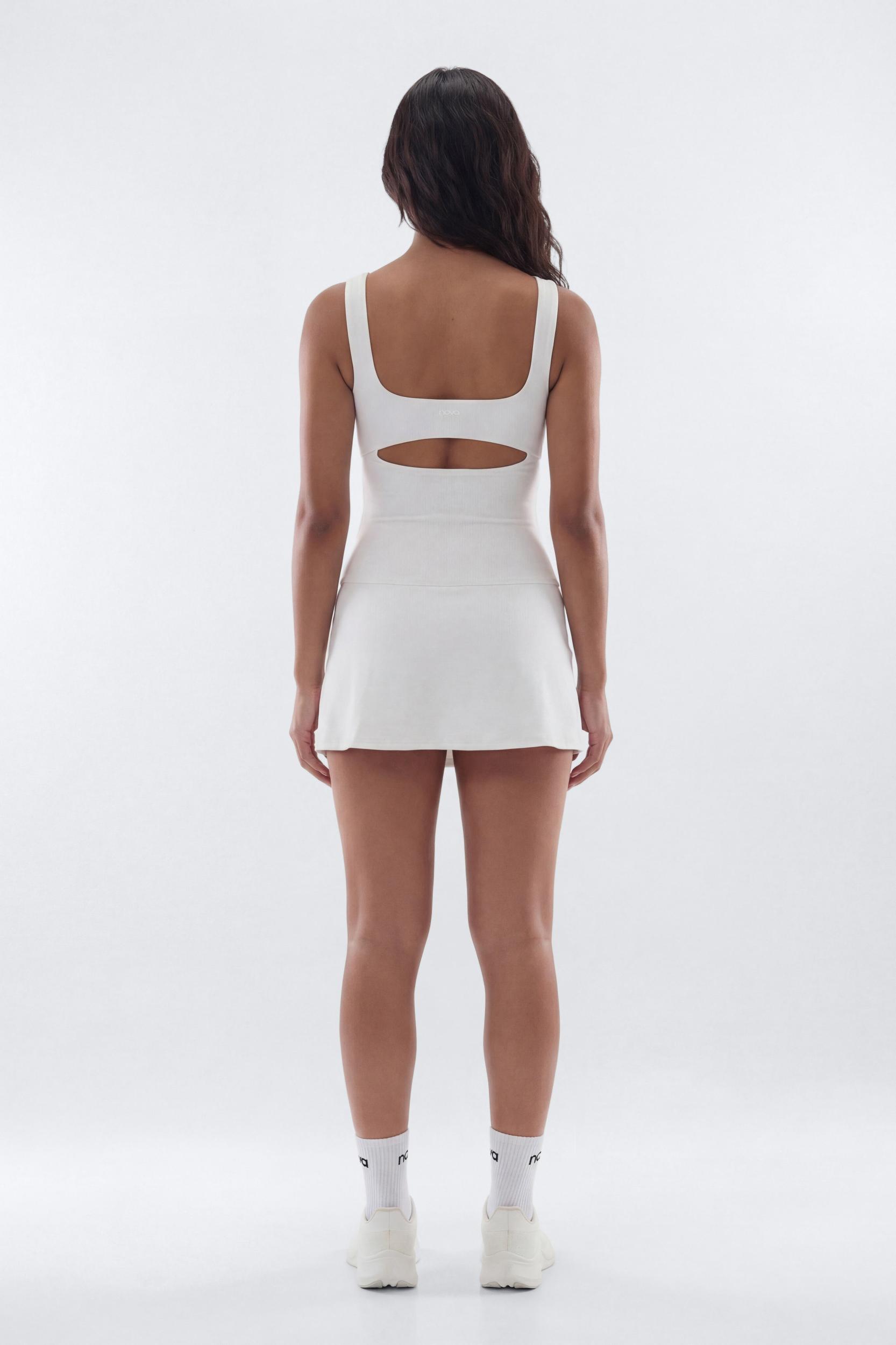CloudForm™ Cut Out Back Sport Tank - Bright White Female Product Image