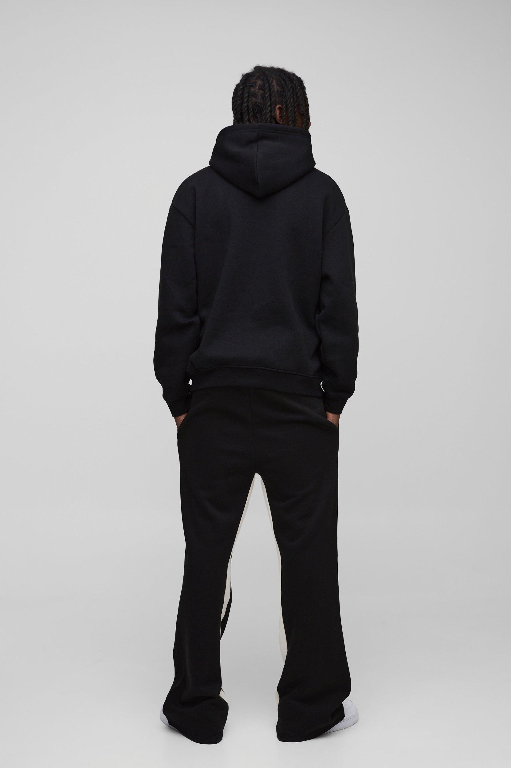 Relaxed Flare Official Applique Gusset Sweatpants | boohooMAN USA Product Image