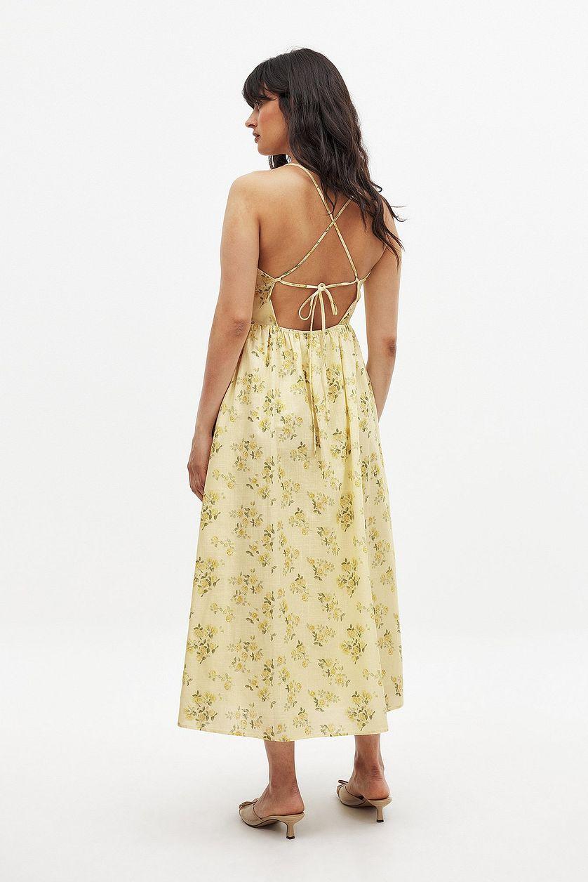 Open Back Tie Detail Midi Dress Product Image