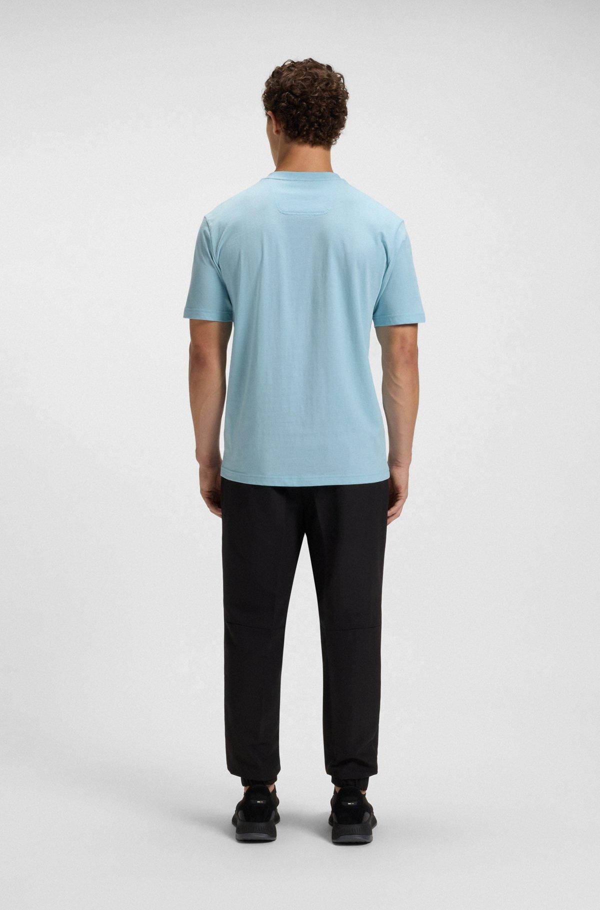 Cotton-jersey T-shirt with stripes and logo Product Image