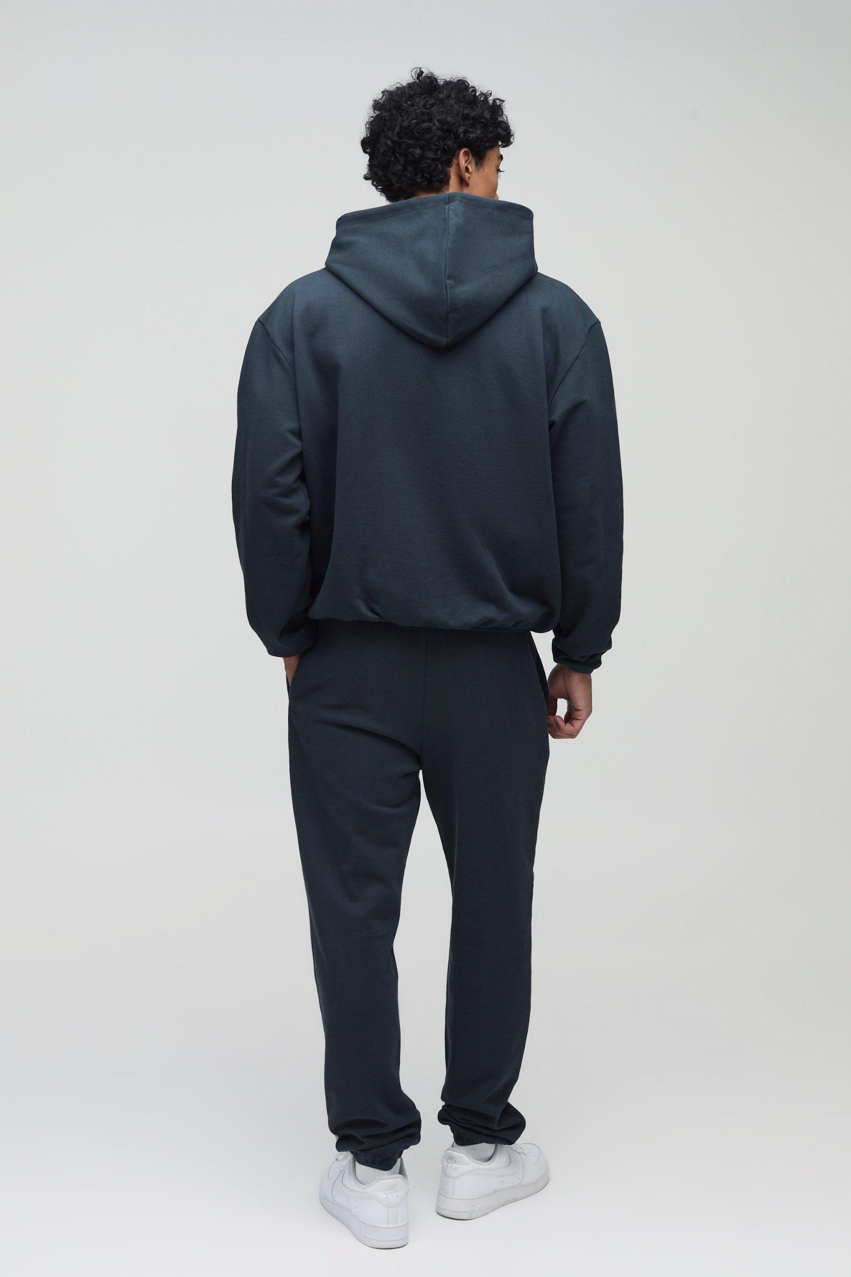 Oversized Boxy Heavyweight Bound Hoodie | boohooMAN USA Product Image