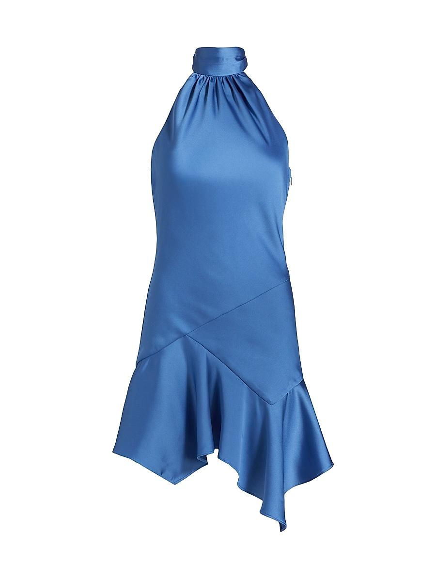 Womens Nari Satin Halter Minidress Product Image