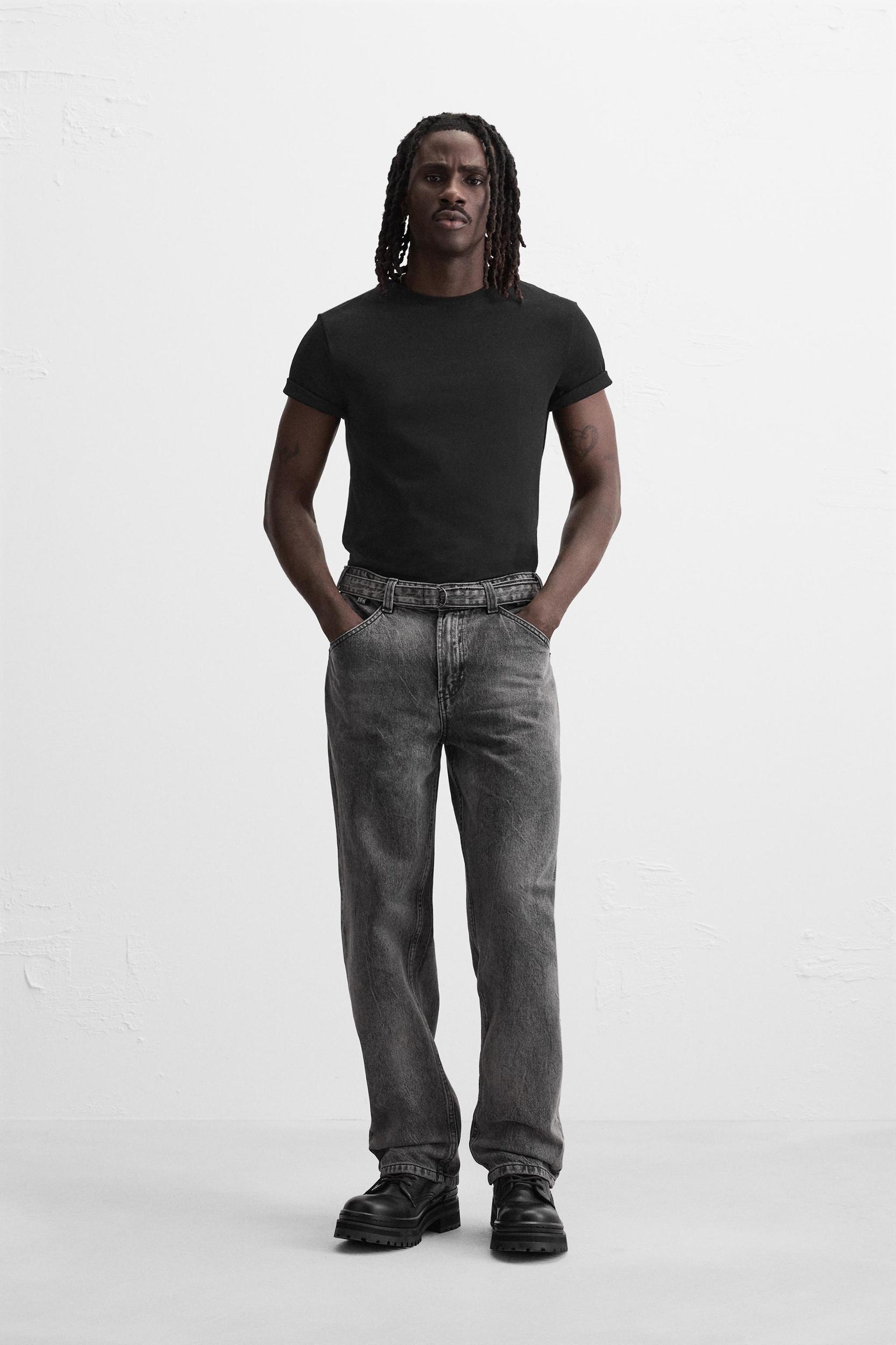 BELTED RELAXED FIT JEANS Product Image