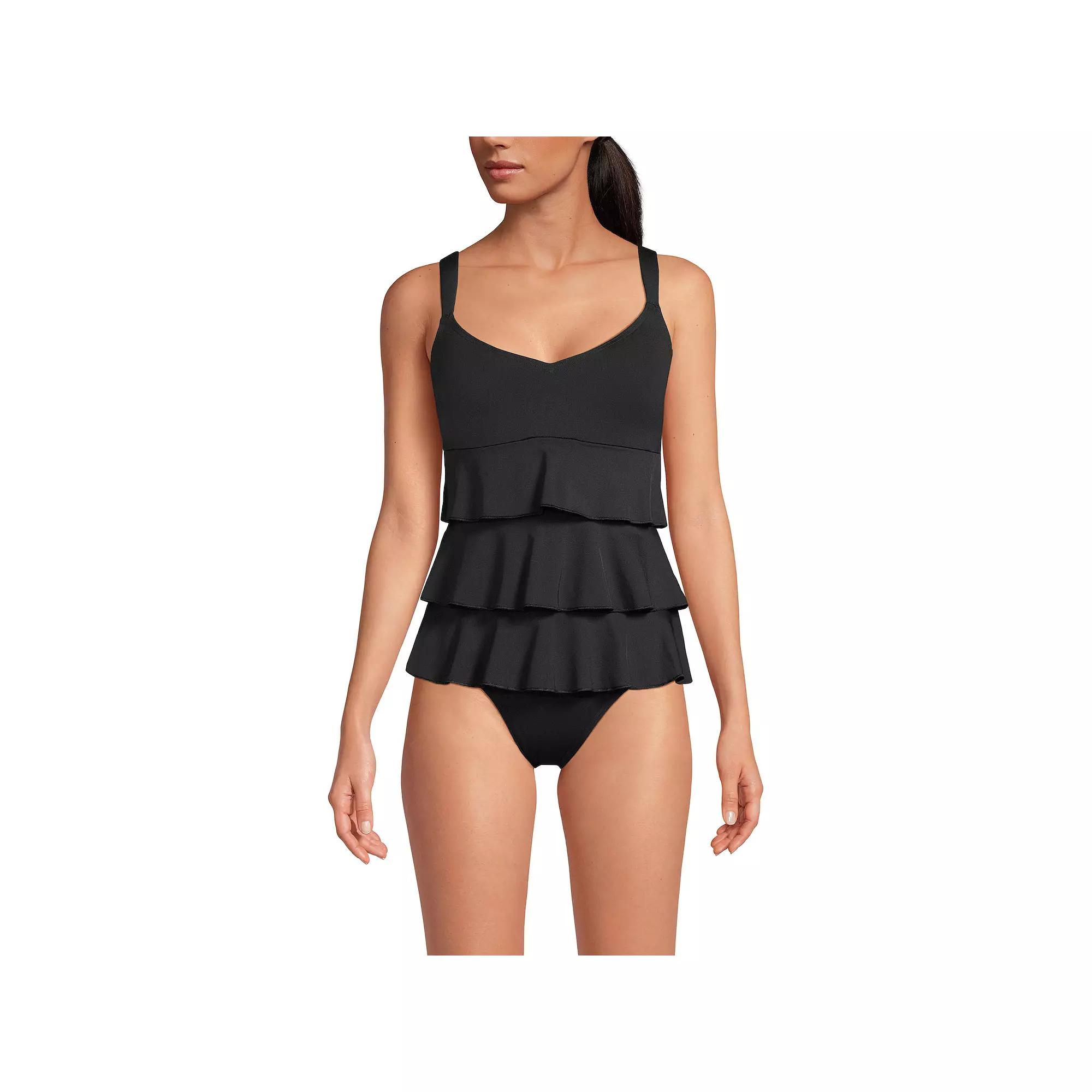 Women's Lands' End Ruffle Fauxkini One Piece Swim Suit,  Product Image